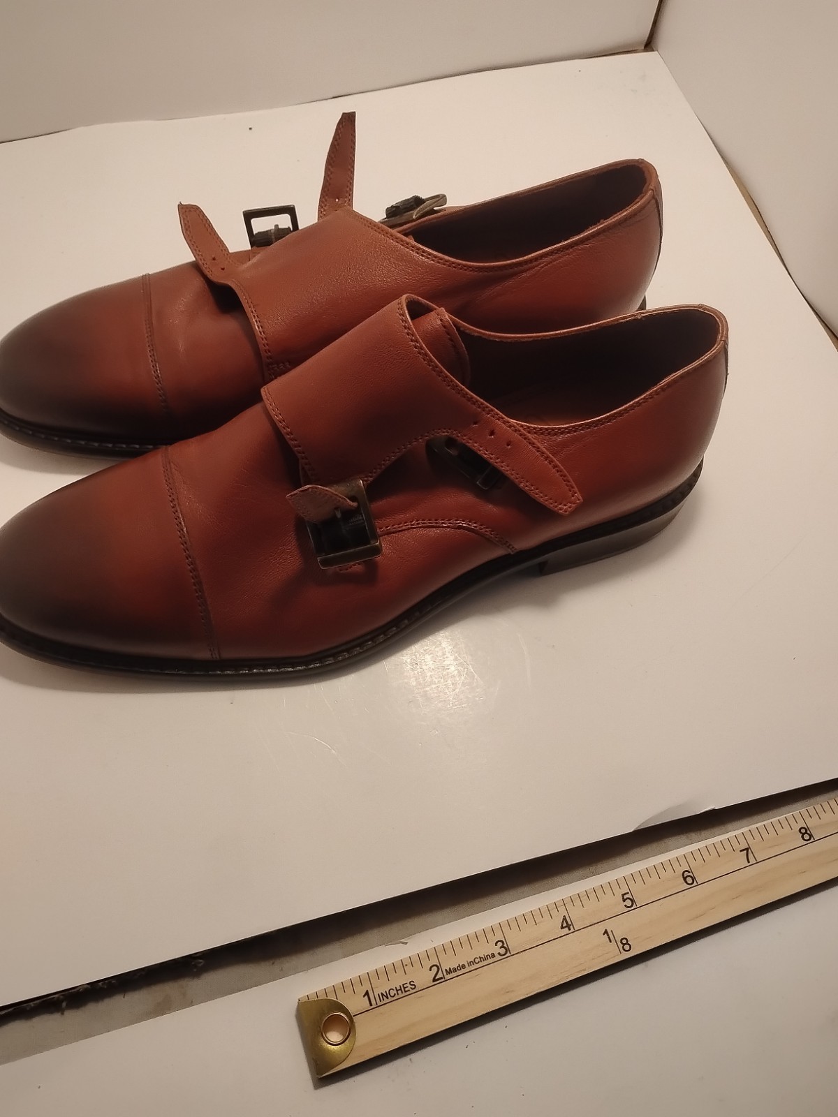 Vintage J&M Est. 1850 Johnston & Murray Maddox Tan Italian Calfskin Double…