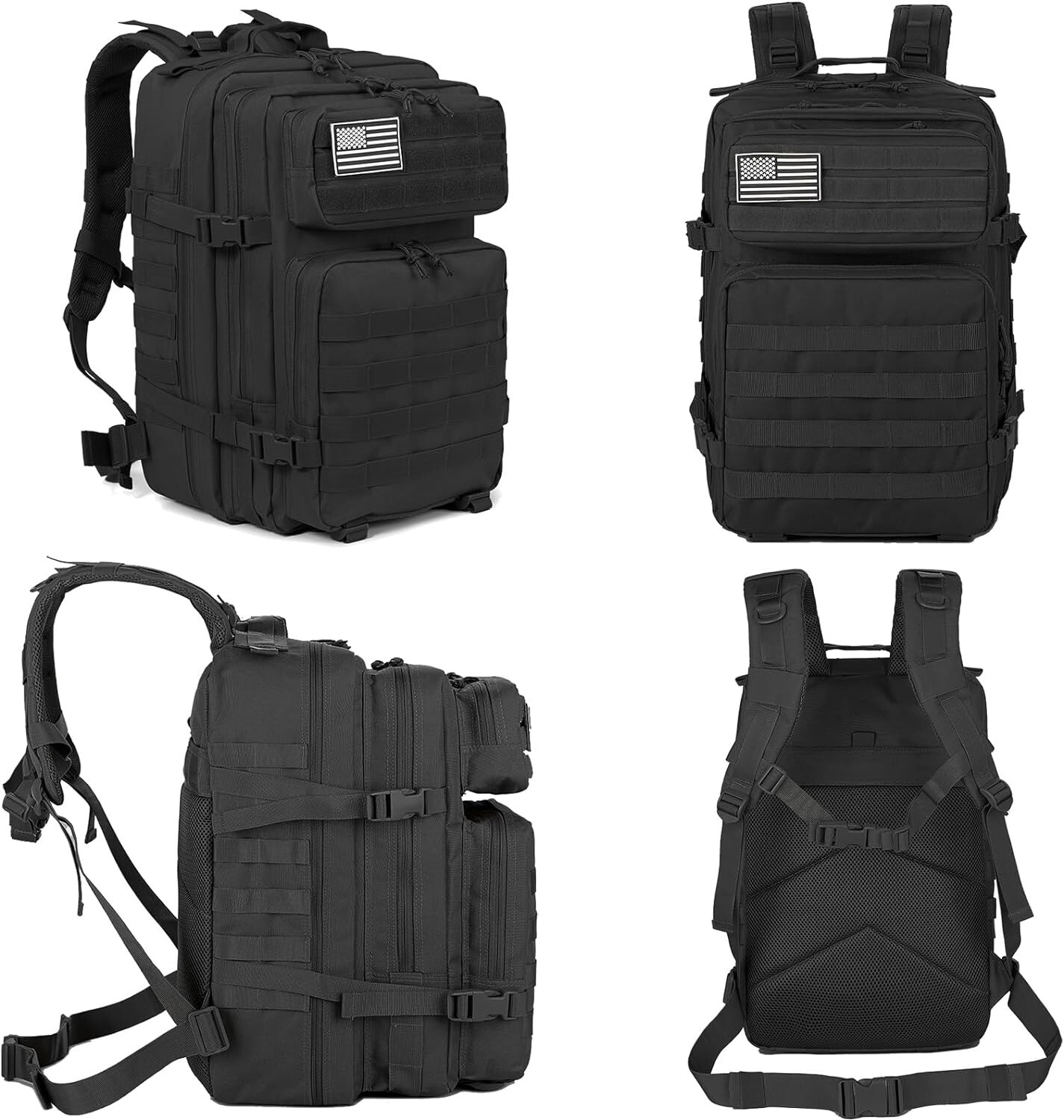 45L Military Tactical Backpack 3 Day Assault Pack Large Army Molle Bag Rucksack