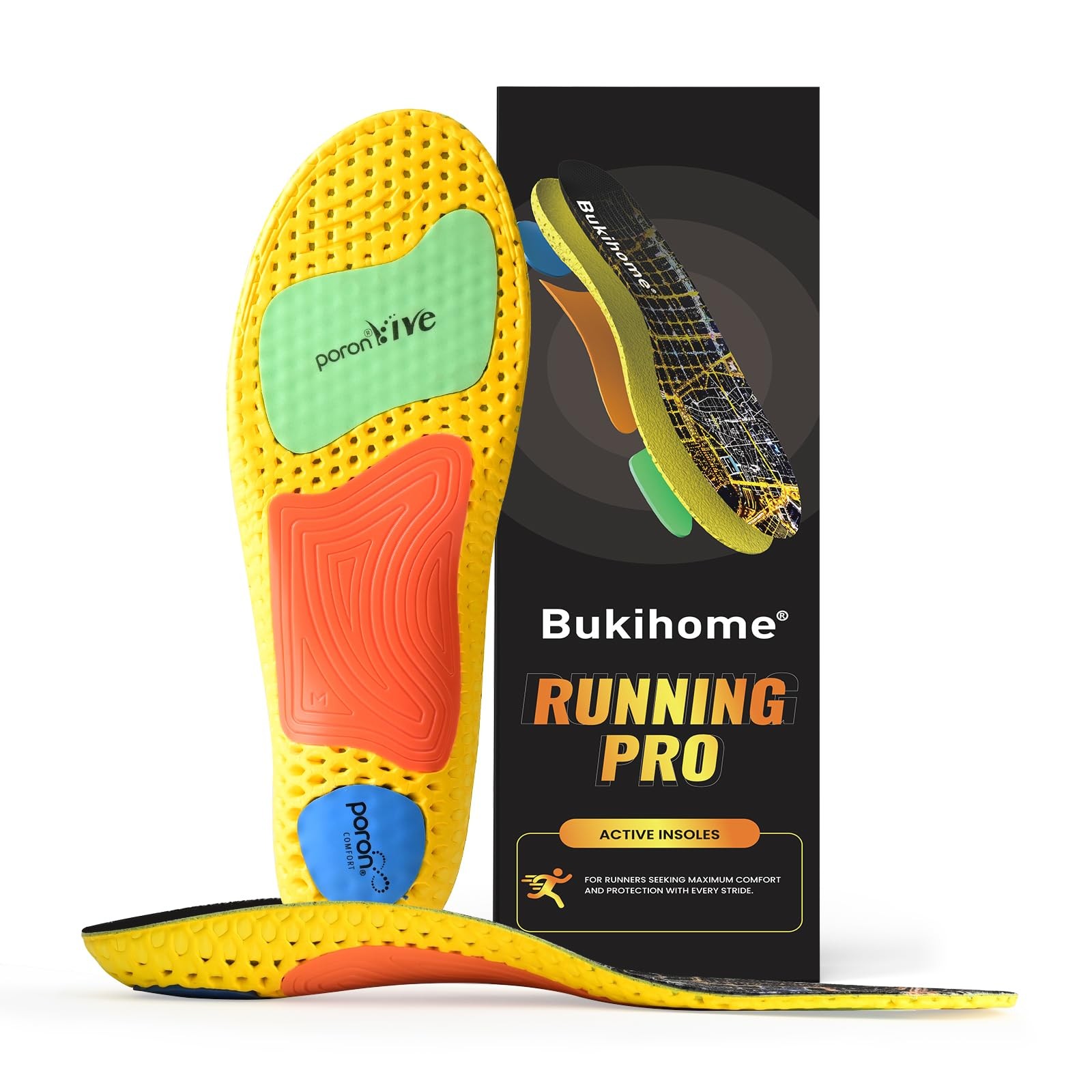 Bukihome Running Insoles for Men & Women –Lightweight Arch Support Inserts fo…