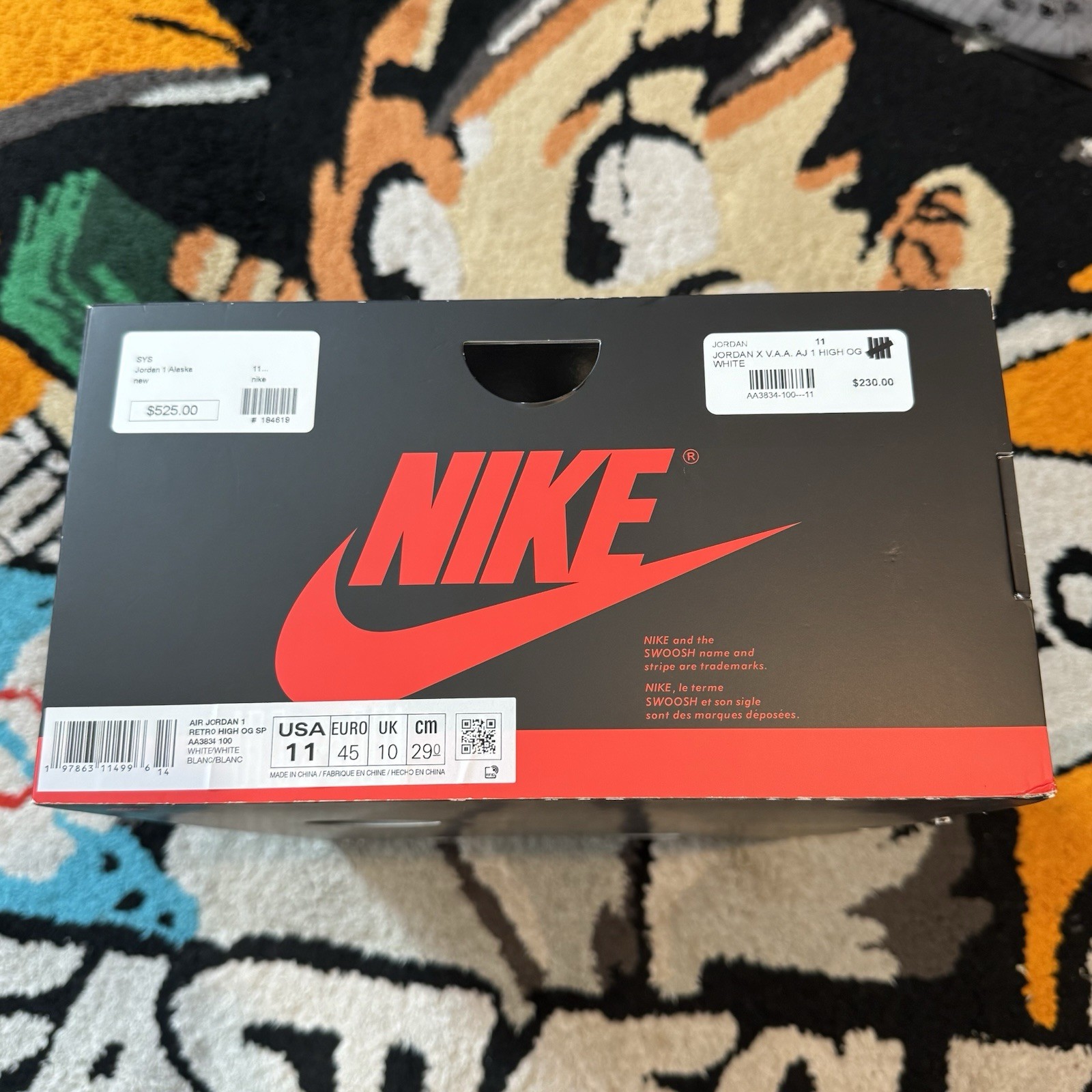Jordan 1 Retro High Virgil Abloh Archive Alaska Size 11 Deadstock READY TO SHIP!