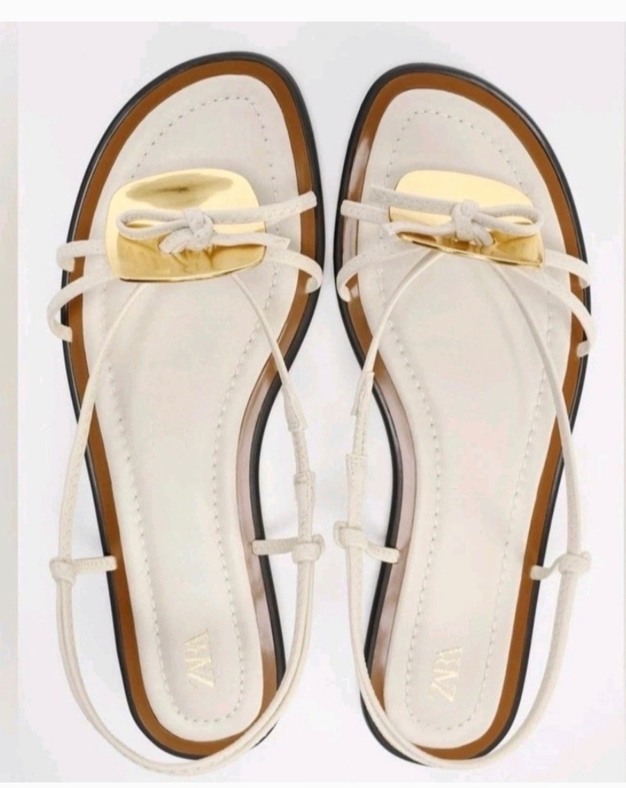 zara modern sandals preowned