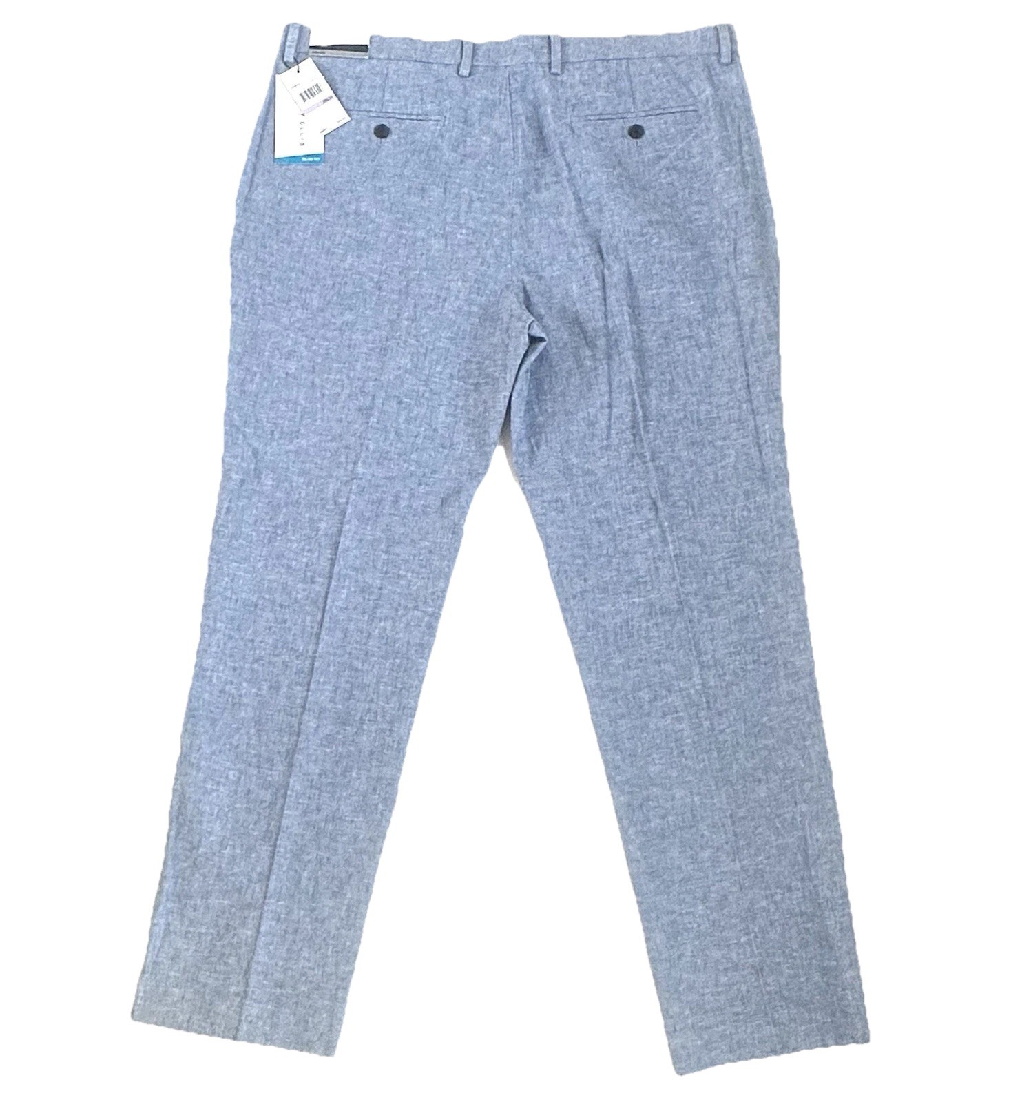 Perry Ellis Portfolio Linen Pants Slim Fit Bay Blue Size 38 x 30 Retail $95