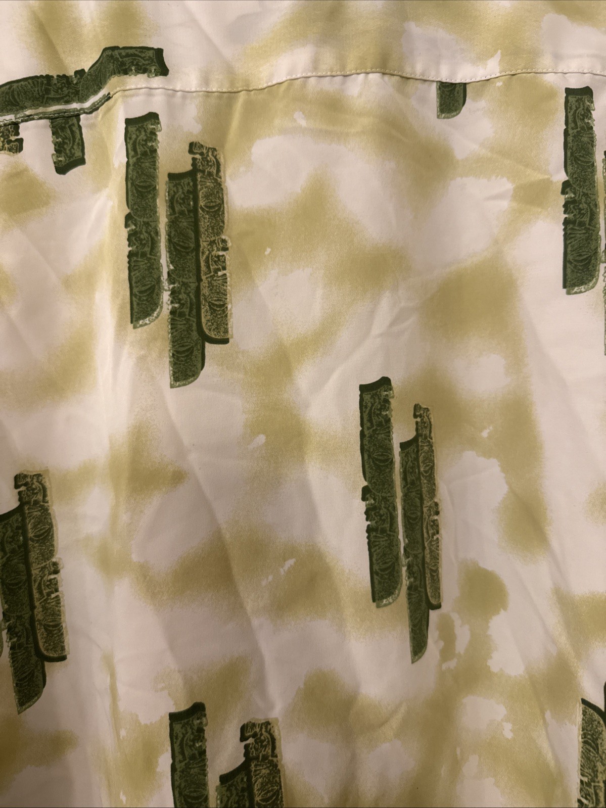 South Pole Shirt Mens XL Green Punk Grunge Hip Hop Graphic Button Up Y2K Nice!