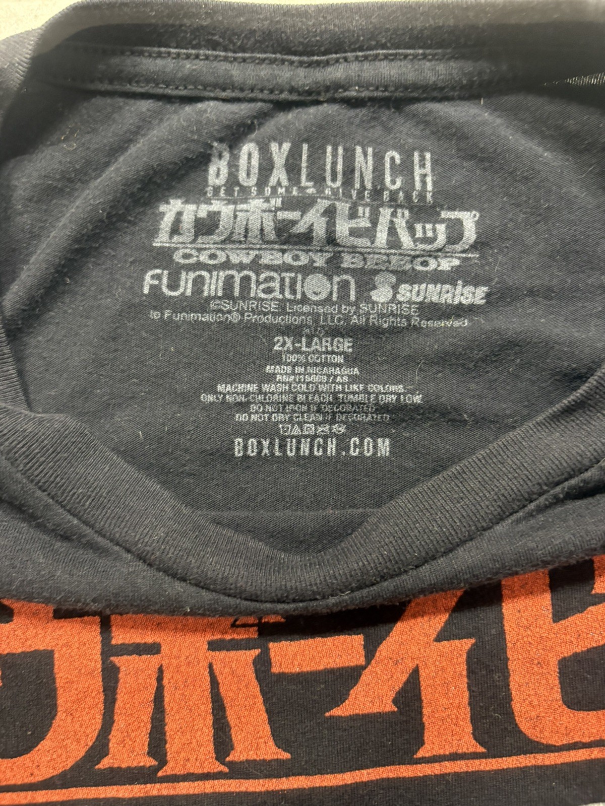 COWBOY BEBOP BOXLUNCH Anime T-Shirt 100% cotton sz 2XL