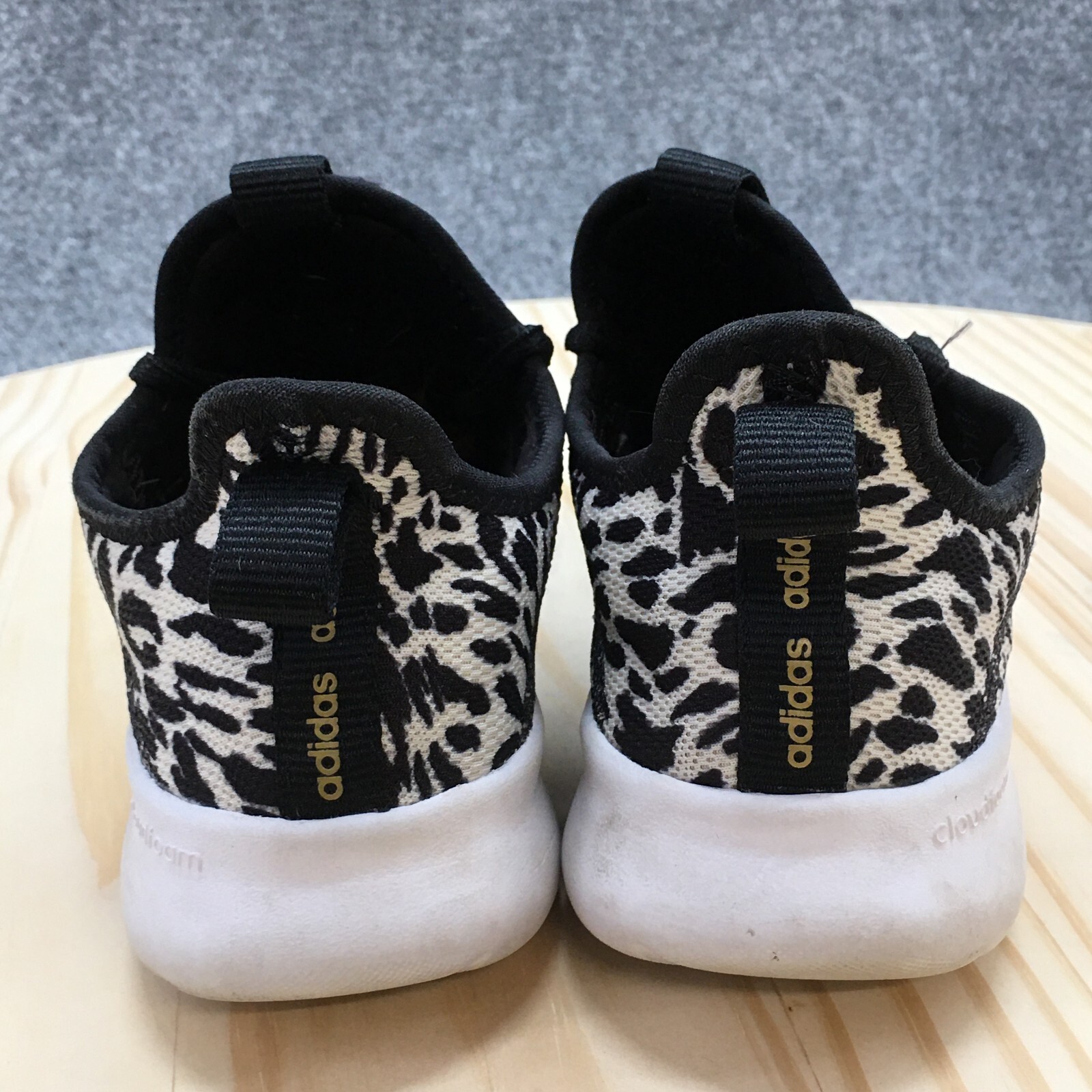 Adidas Shoes Womens 6.5 Cloudfoam Running Sneakers Multicolor Leopard GW4347