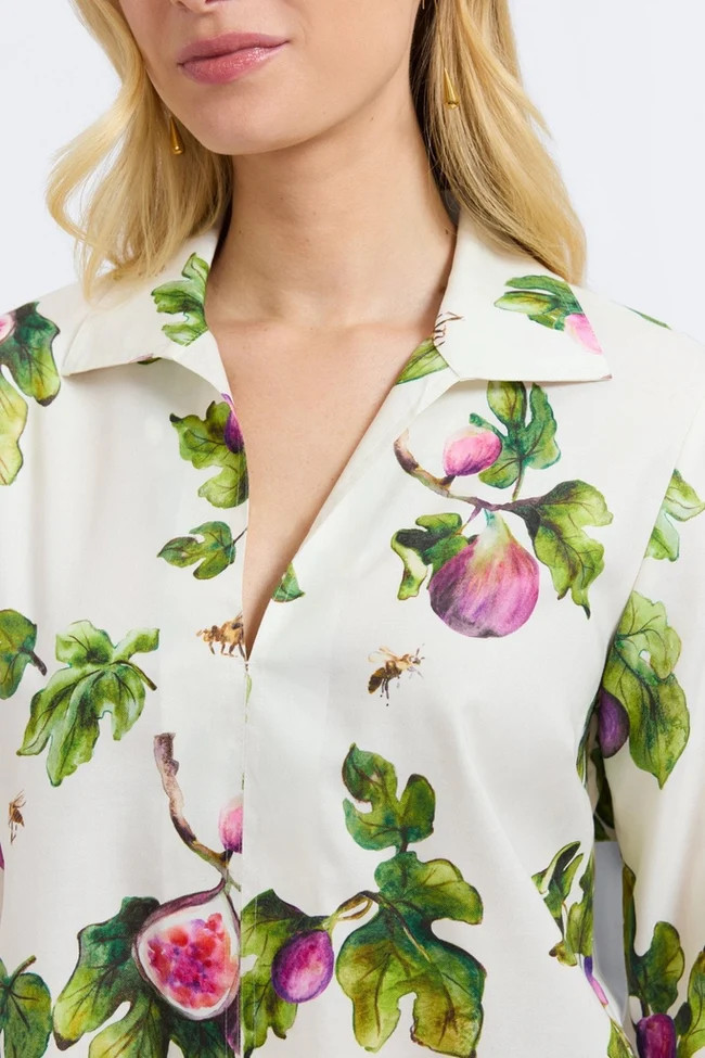 Foxcroft Fig Cotton Twill Tunic Size 1x – MSRP $148