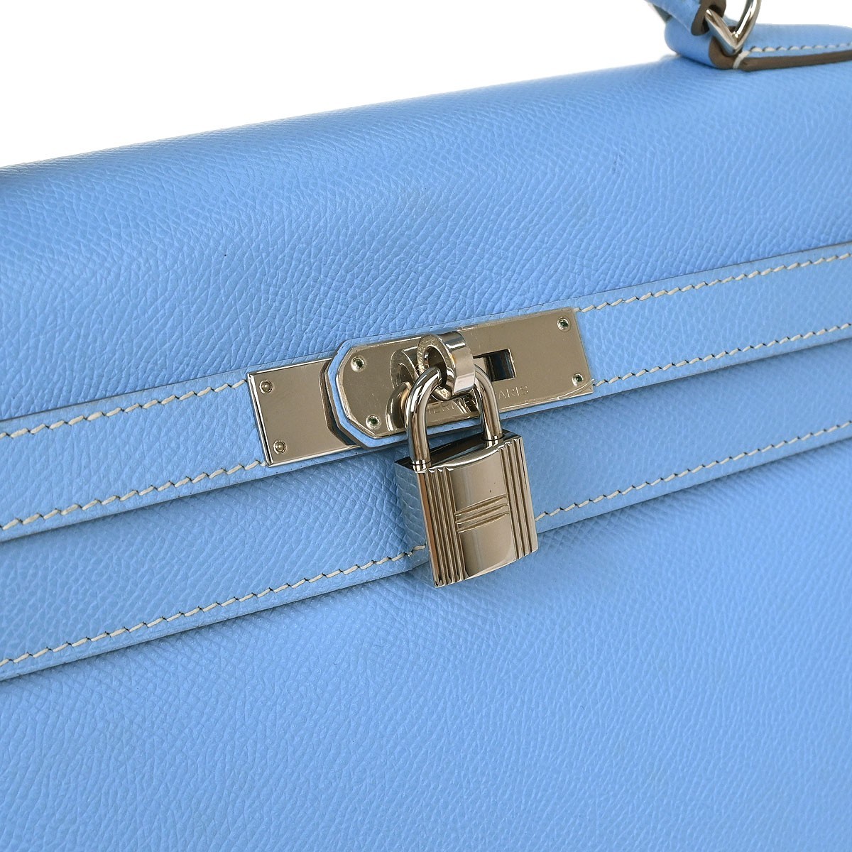 Hermes Blue Aztec Epsom Kelly 35 Retourne 2way Handbag 27N□O 154020