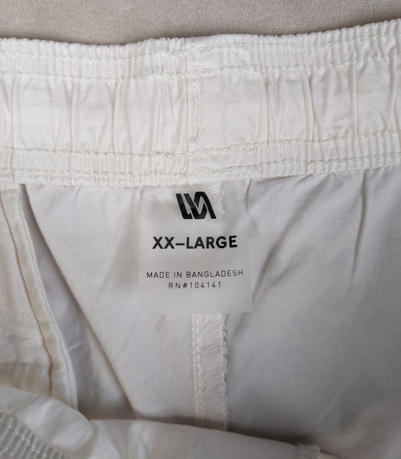 VRST 2XL Mens Shorts Casual Drawstring 40×7 The Easy Short Dark Cloud NWT Cotton