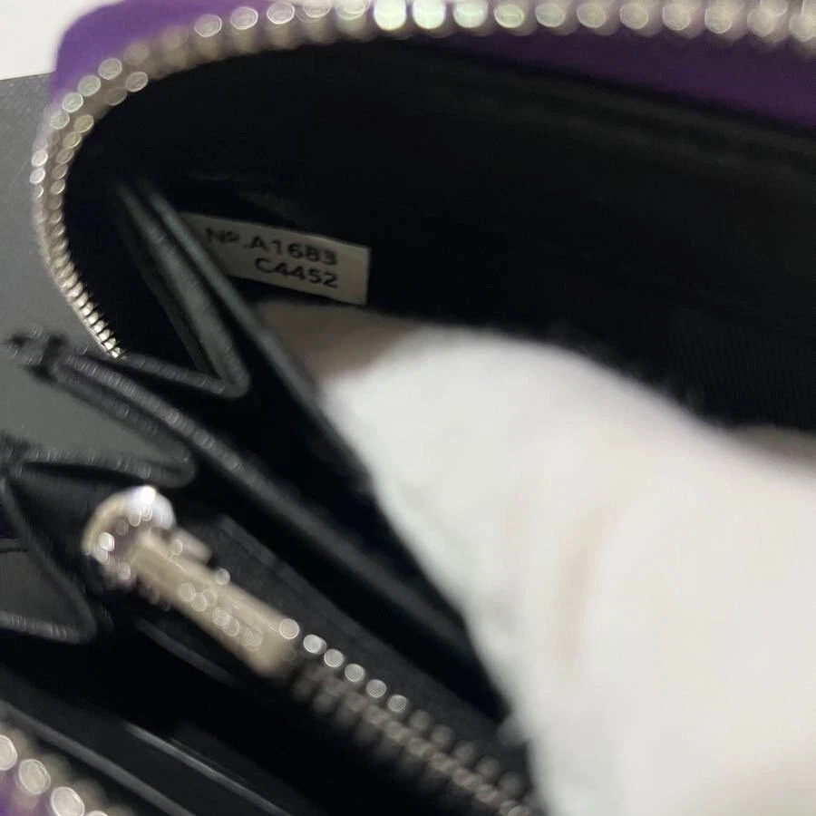 COACH Long Round Zip Wallet with Strap Purple Signature C4452 outlet With Box!!