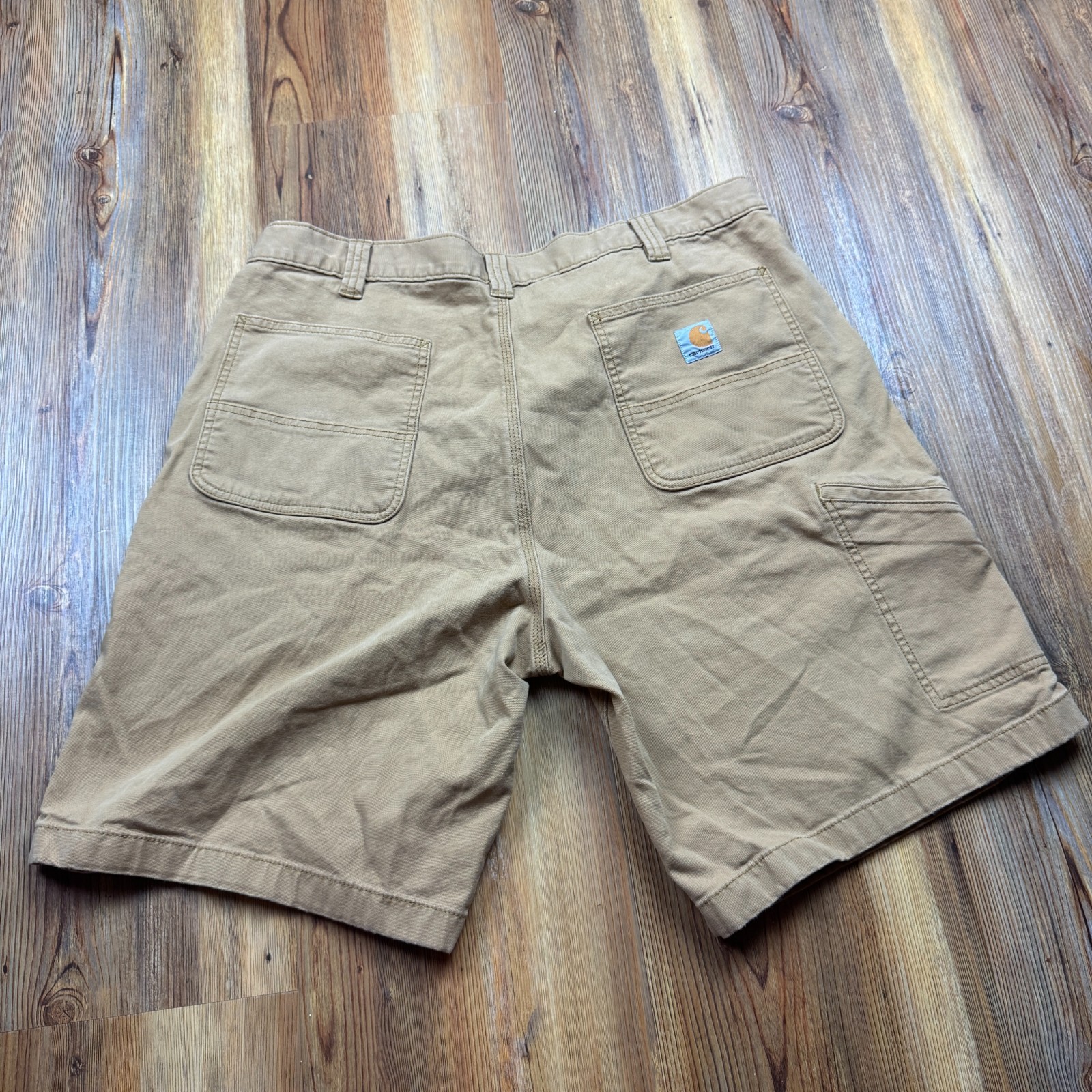 Men’s Carhartt Tan Khaki Canvas Work Shorts Relaxed Fit 40