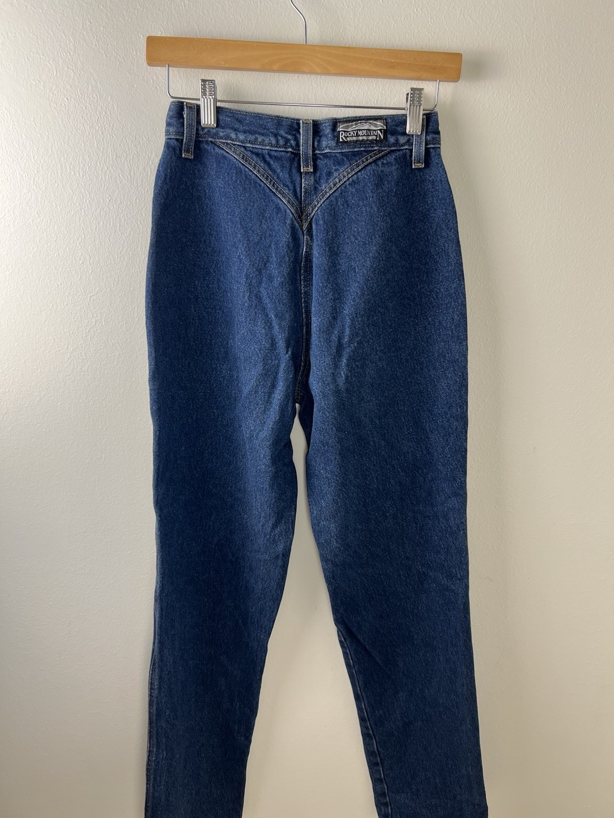 Vtg Rocky Mountain High Rise Mom Jeans Western Denim USA Sz 1 Western Americana