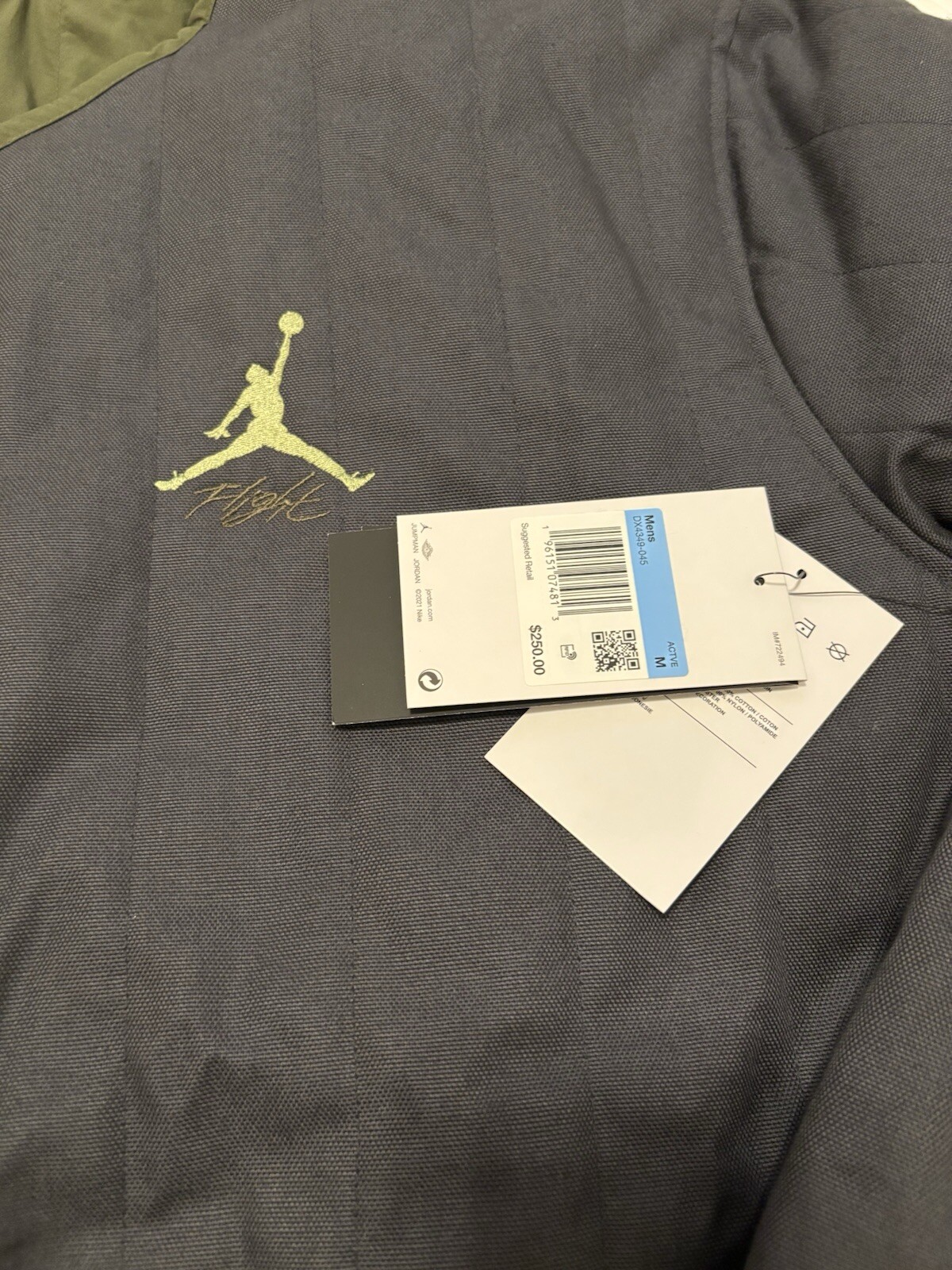 Nike Men’s Medium Jordan Flight Heritage Reversible Liner Jacket DX4349-045 NWT