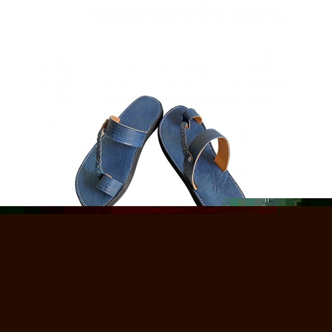 Handcrafted Men’s Braided Genuine Leather Flip Flops – Sandals Moroccan Handmade