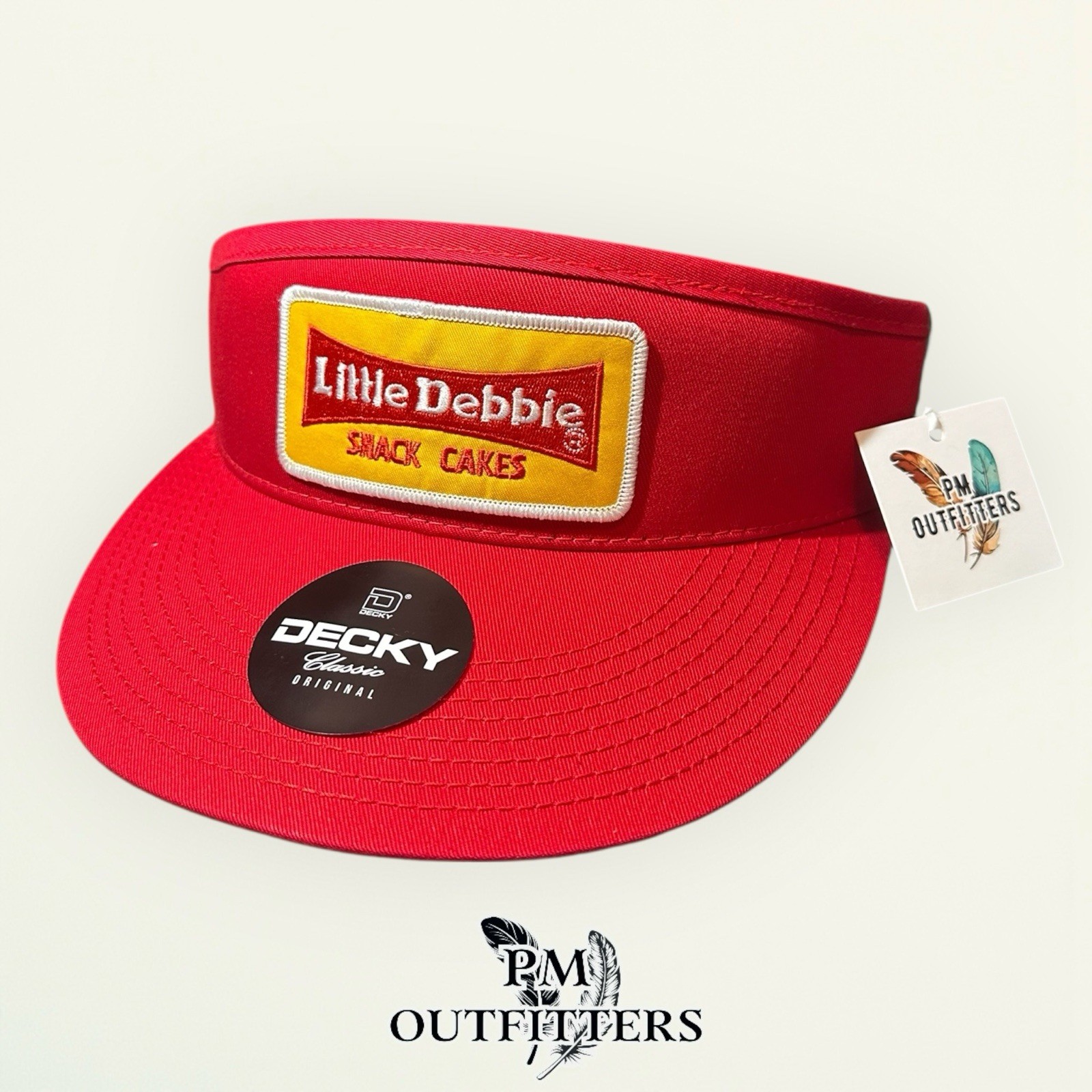 Little Debbie Snack Cakes Visor Decky Red Retro Patch High Crown Nostalgia