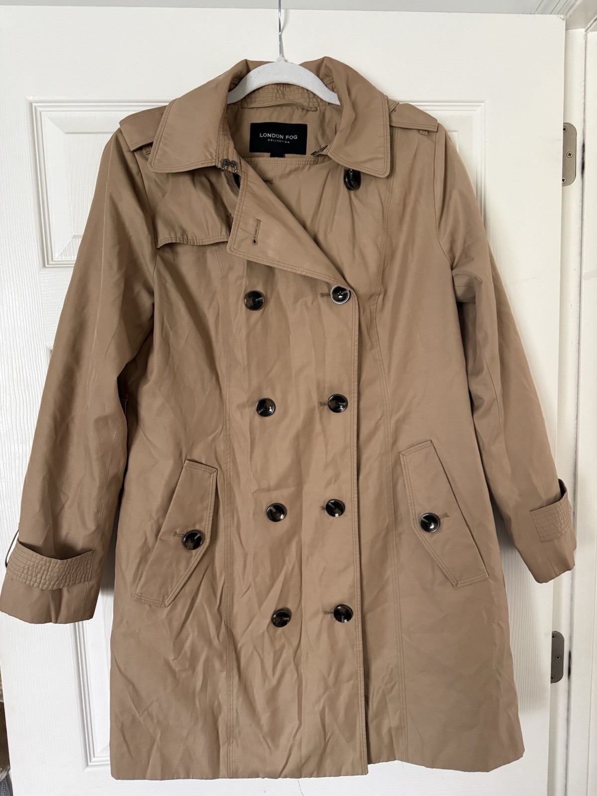 London Fog Women’s Double Breasted Trench Coat Size PL