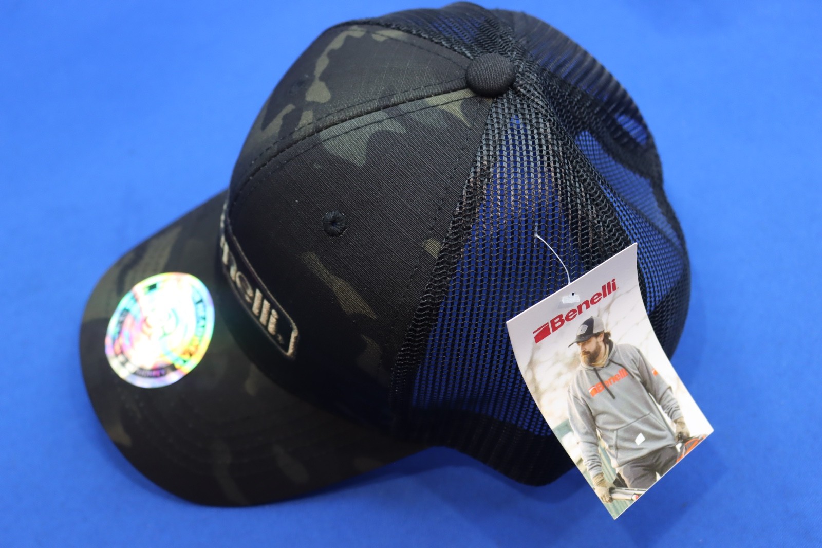 Benelli Factory Original Multicam Black Trucker Ball Cap Hat Snapback NEW NWT !!
