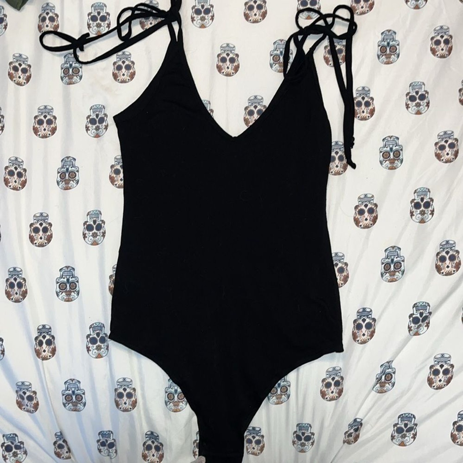 Reformation Womens Bodysuit Extra br Small Black Minimalist Chic Going Out Thong