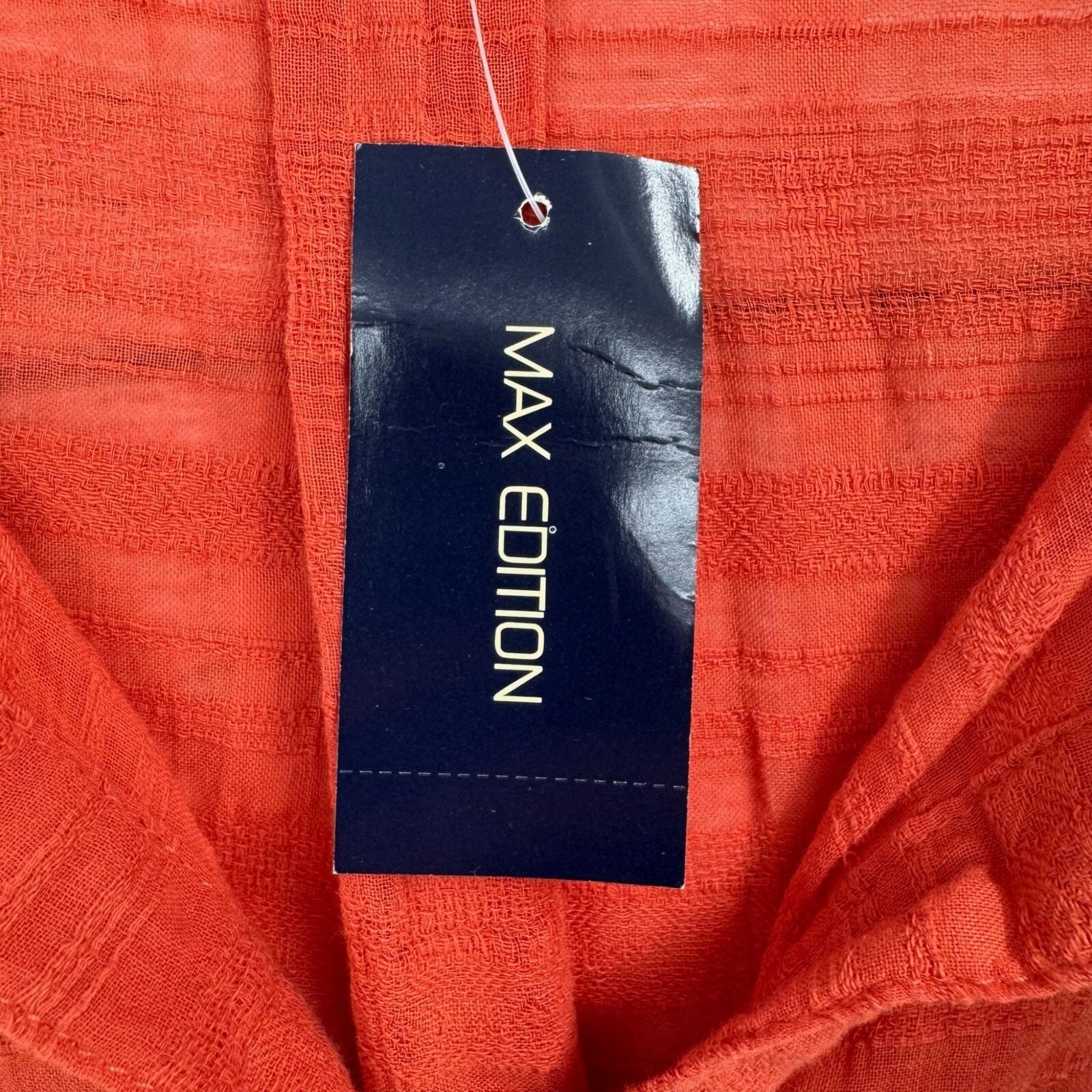 Max Edition Semi Sheer V-Neck Tunic Blouse Women’s Size XL Red/Pink NEW