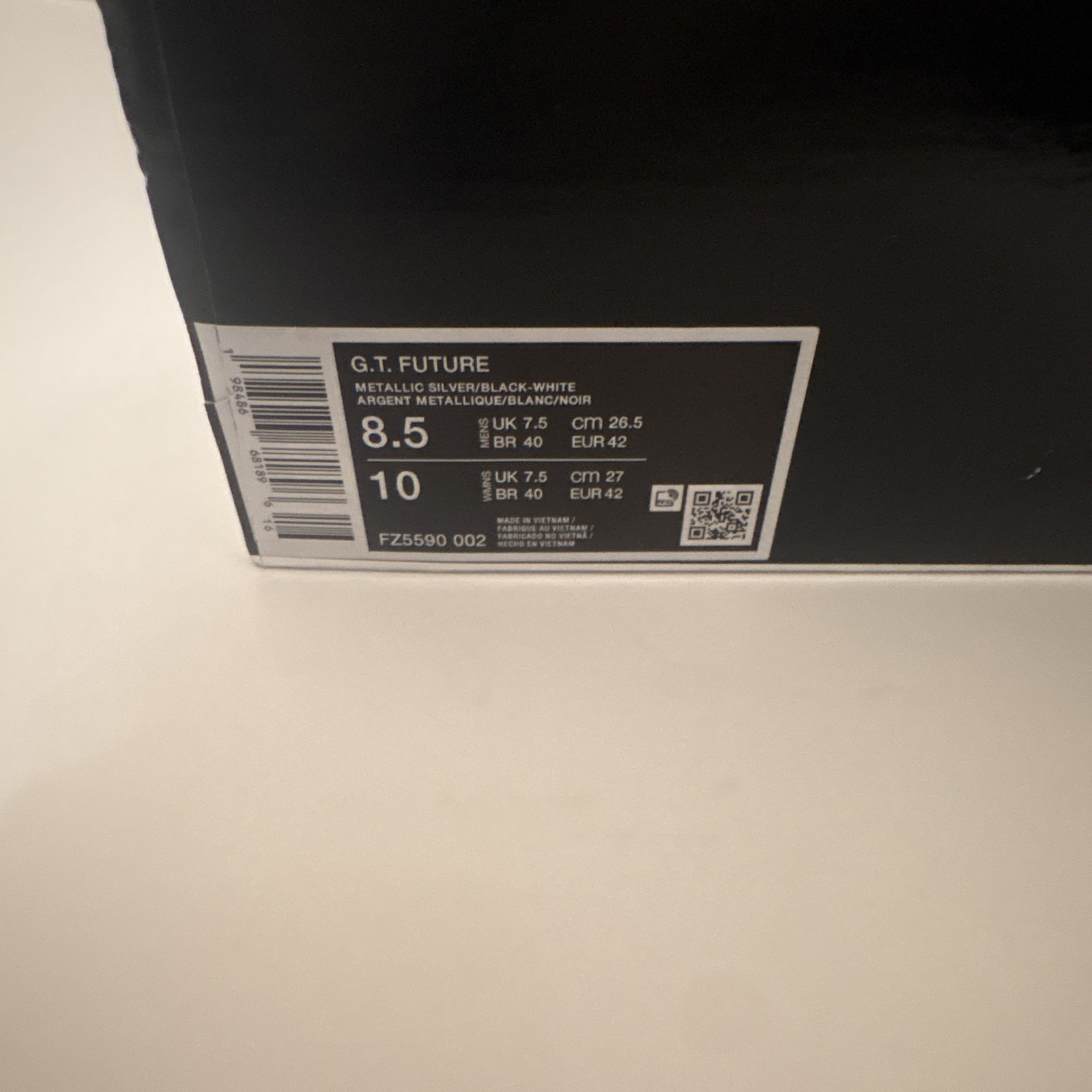 Nike GT Future Metallic Silver/Black/White Men’s Size 8.5 FZ5590-002 Brand New
