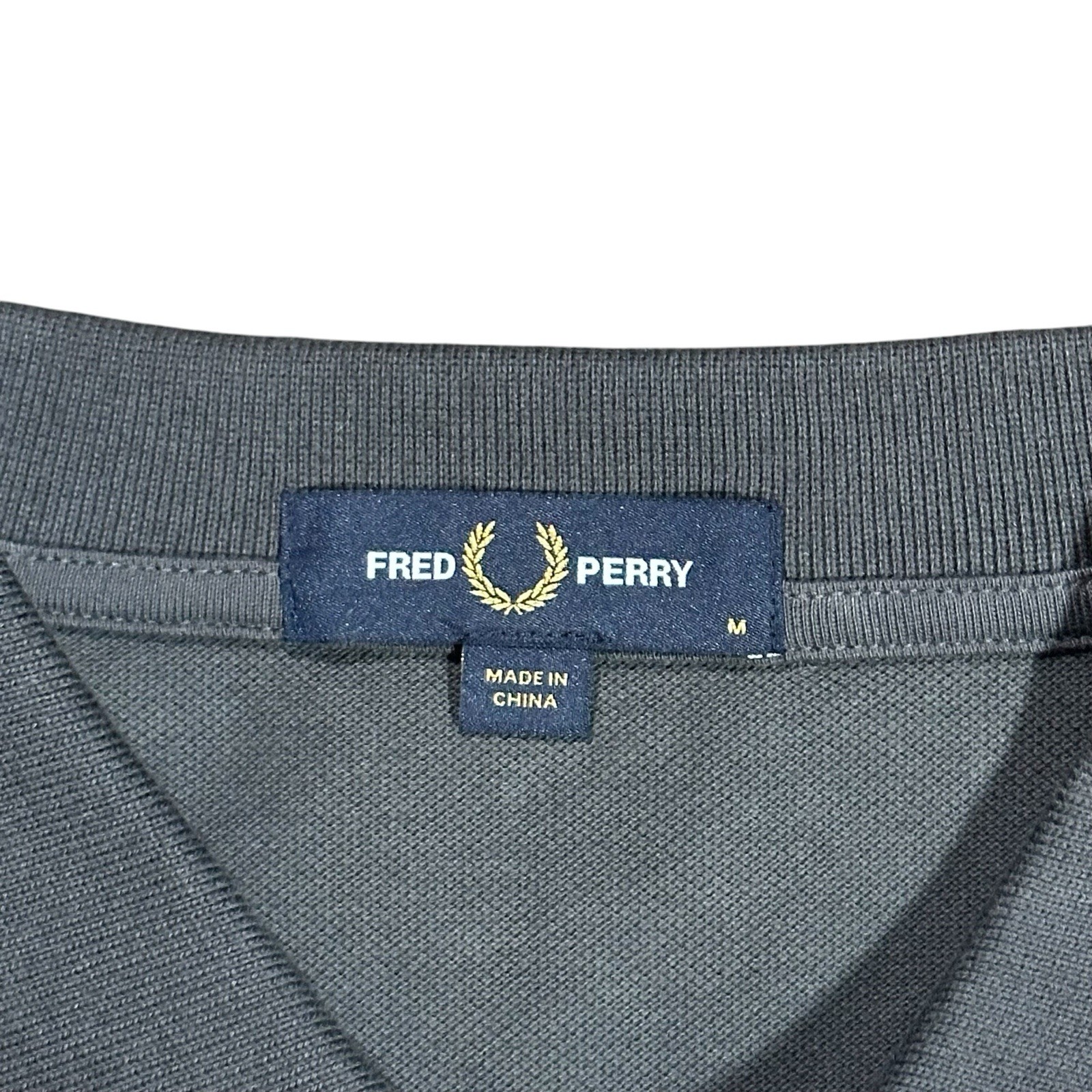 Fred Perry Men’s Size Medium Twin Tipped Polo Shirt Pique Cotton Grey SS M3600