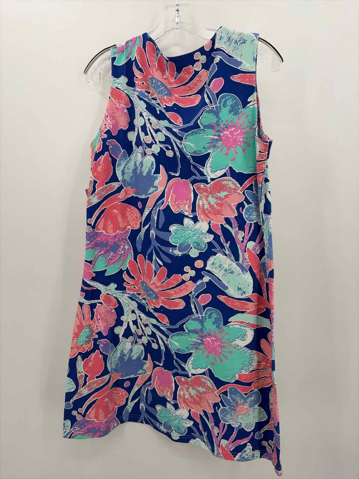 Pre-Owned Ana Clare Blue Size Large Knee Length Sleeveless Dress