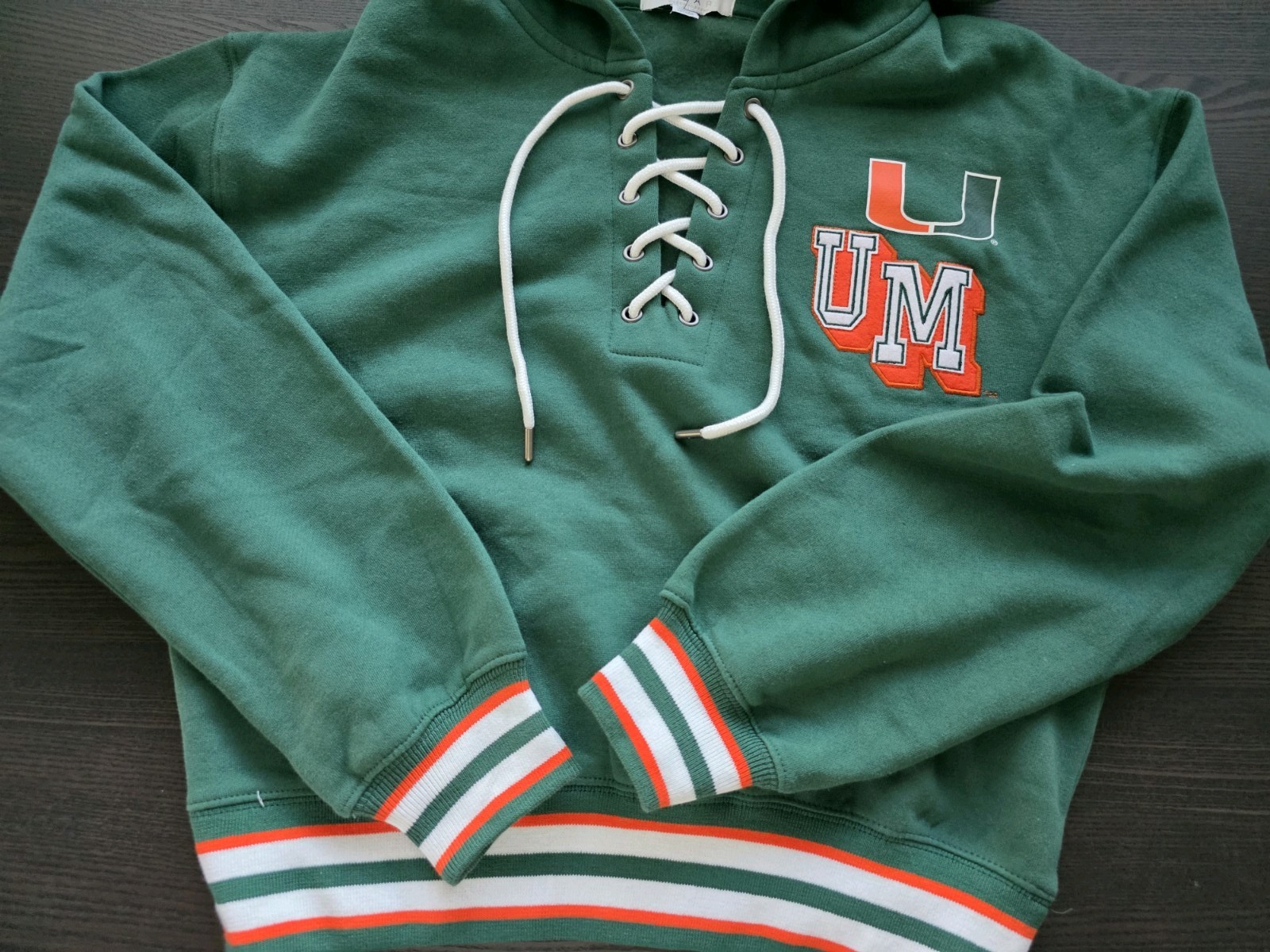 University of Miami Hurricanes Hoodie Size Medium NWT Wear by Erin Andrews