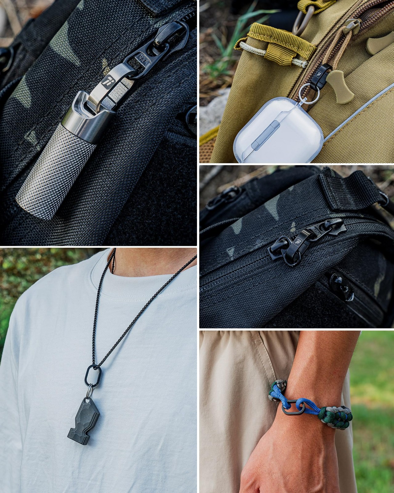 Titanium Mini Key Chain Ring with 3 0.86in Titanium Side-Pushing Designed Key…
