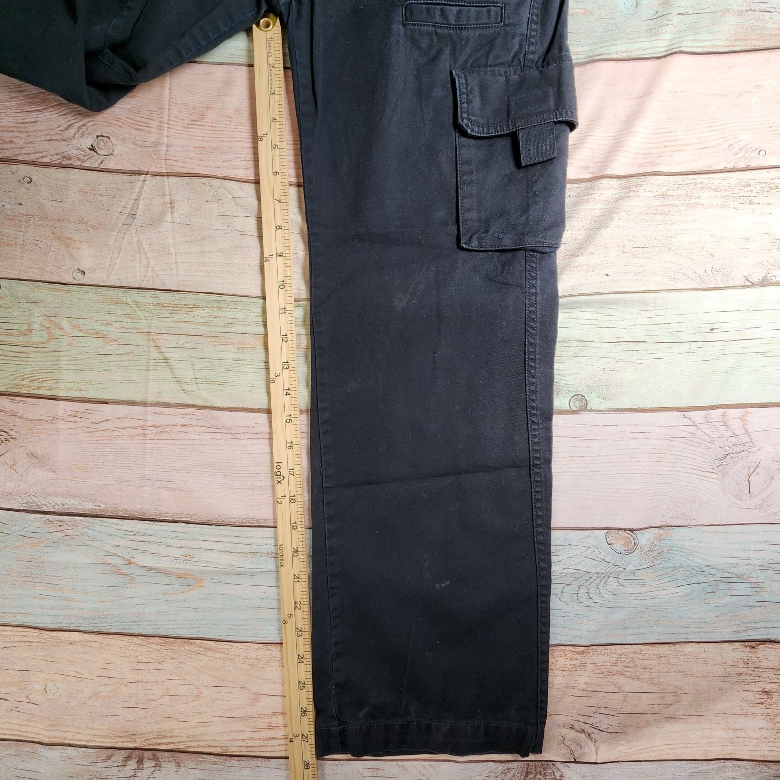 Tesla Womens Cargo Pants 10W X 30L Black Cotton Casual Wear