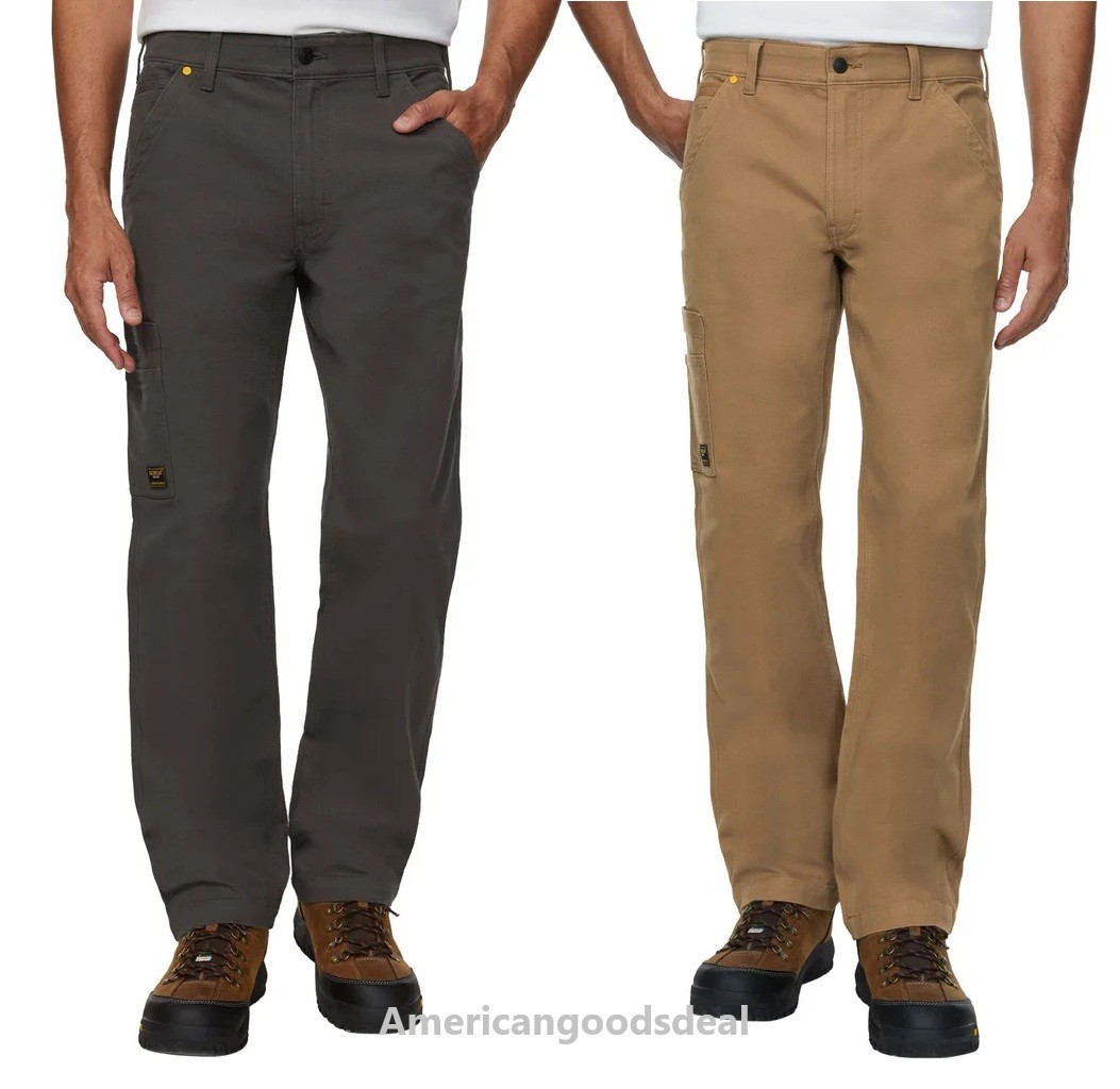 CAT Men’s Utility Pant Straight Fit Flex Waist 98 Cotton Choose Size Color NWT