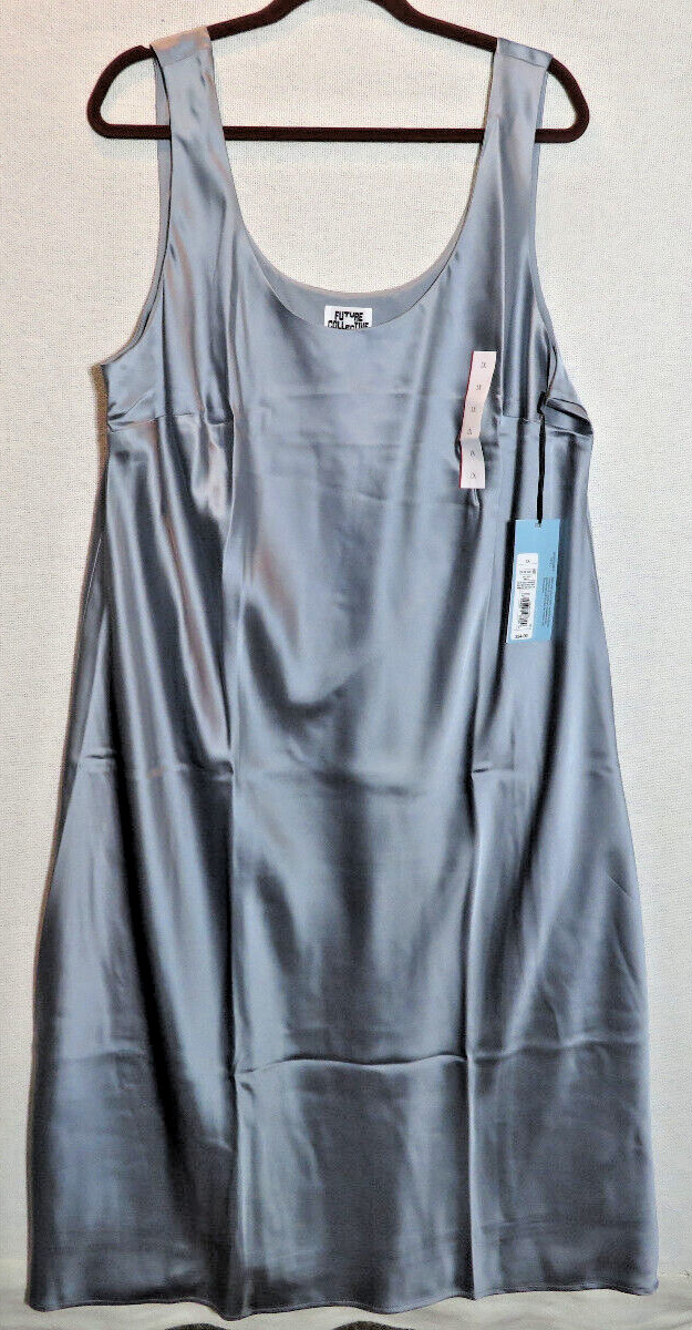 Future Collective Light Blue Sleeveless Satin Evening Gown Women’s 1X
