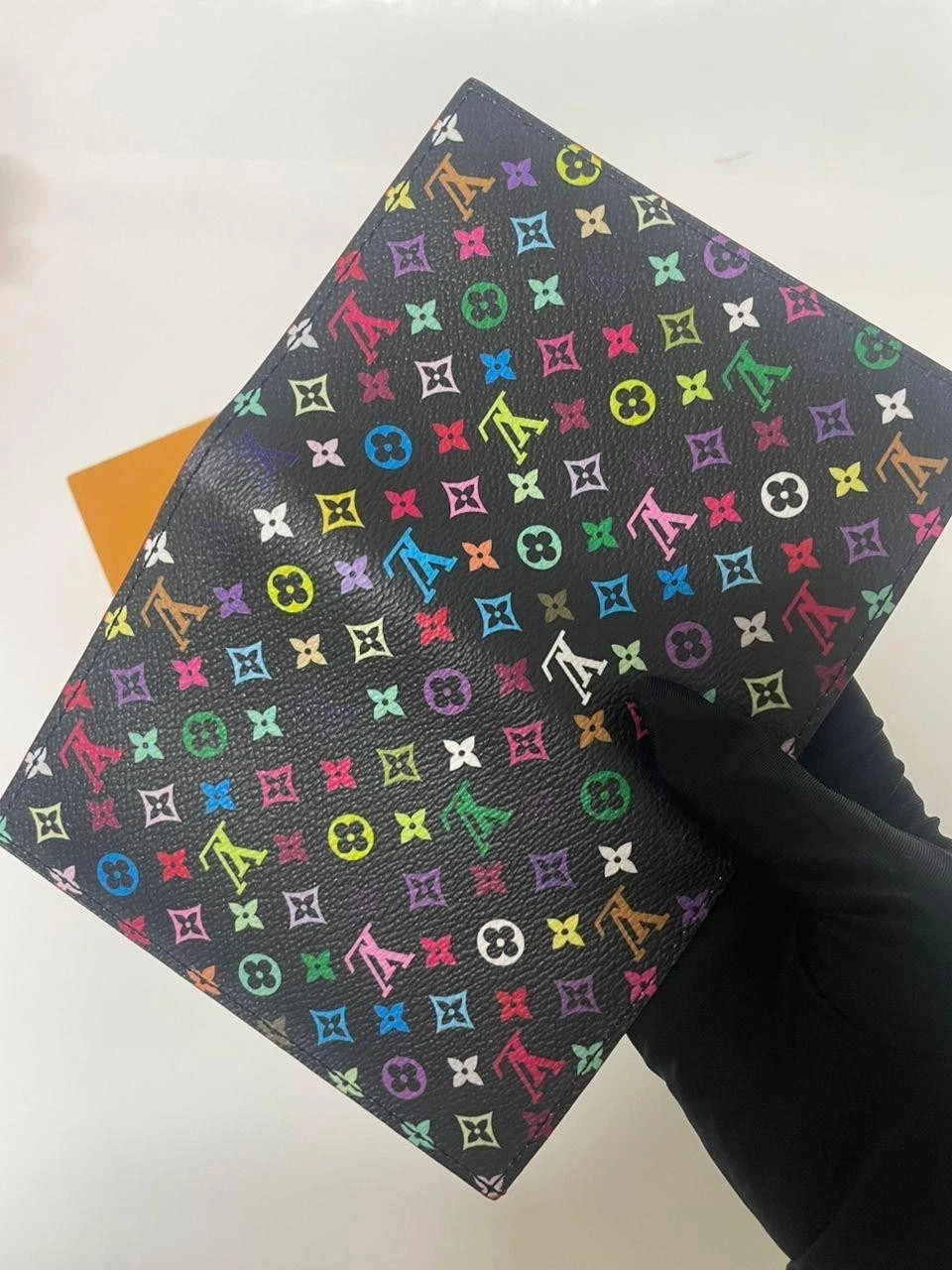 Louis Vuitton Passport Cover Black Multicolor With Box and dust bag