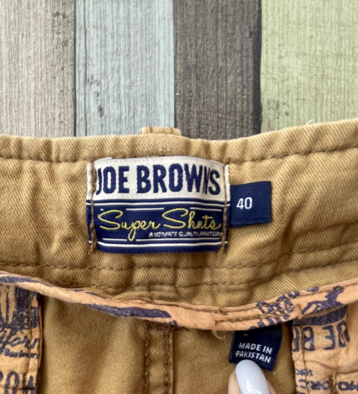 Joe Browns Mens Multi Pocket Knee Length Cargo Shorts Mustard W40 L23 Thick