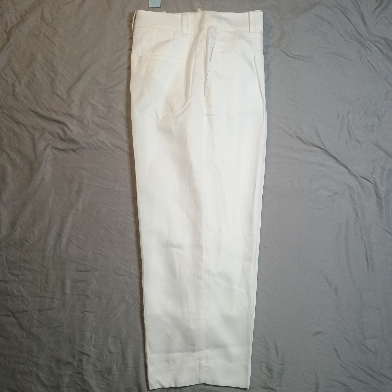 NWT Ann Taylor White Wide Leg Pants Linen Blend Size 8p