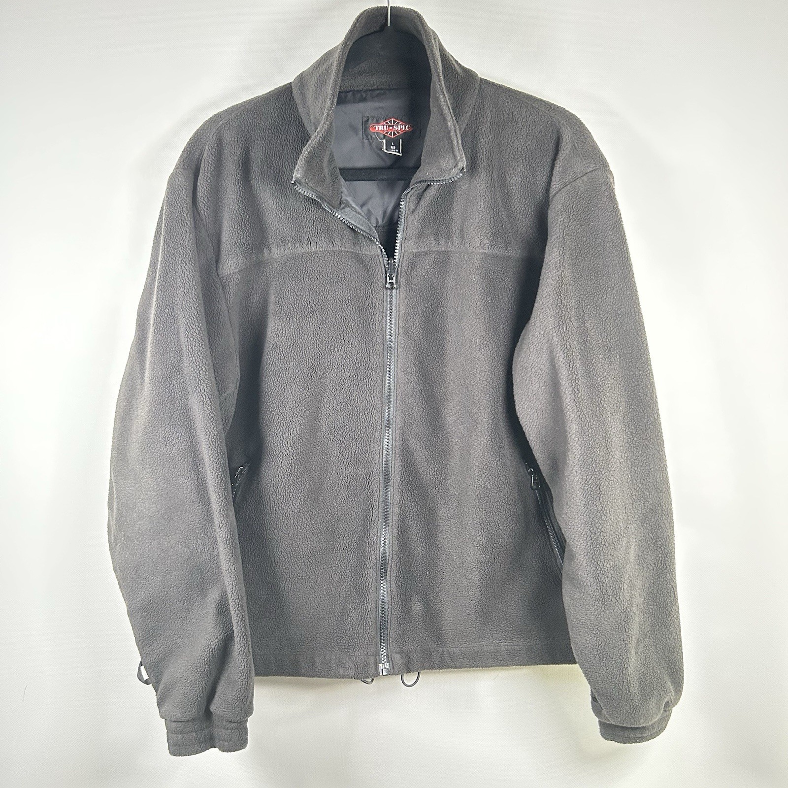 Tru-Spec Tactical Jacket Mens Large Black Removable Fleece Liner Cold Weather