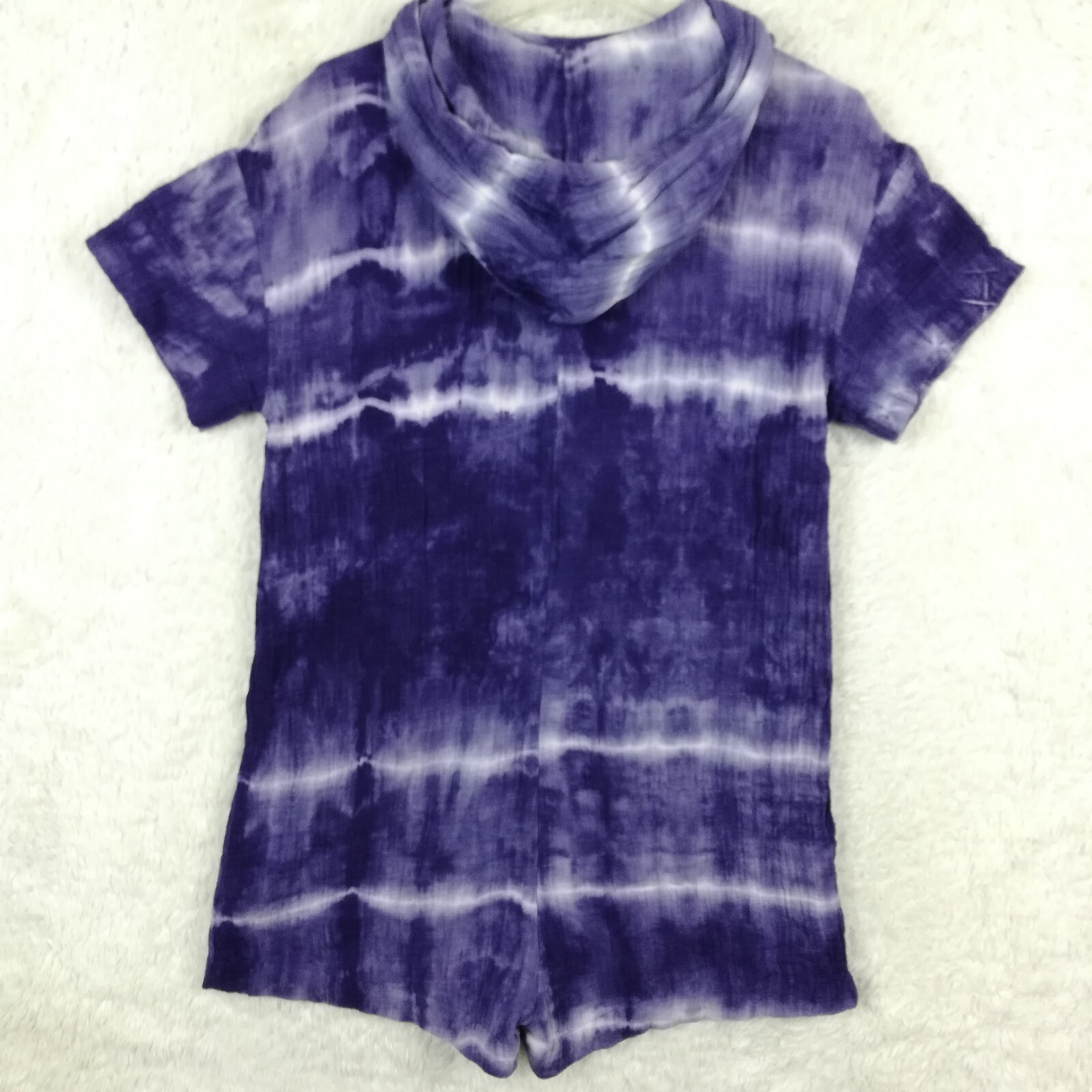 Madewell Womens Jumper Warm Hooded Purple Tie Dye Muslin Beachwear Fun S New