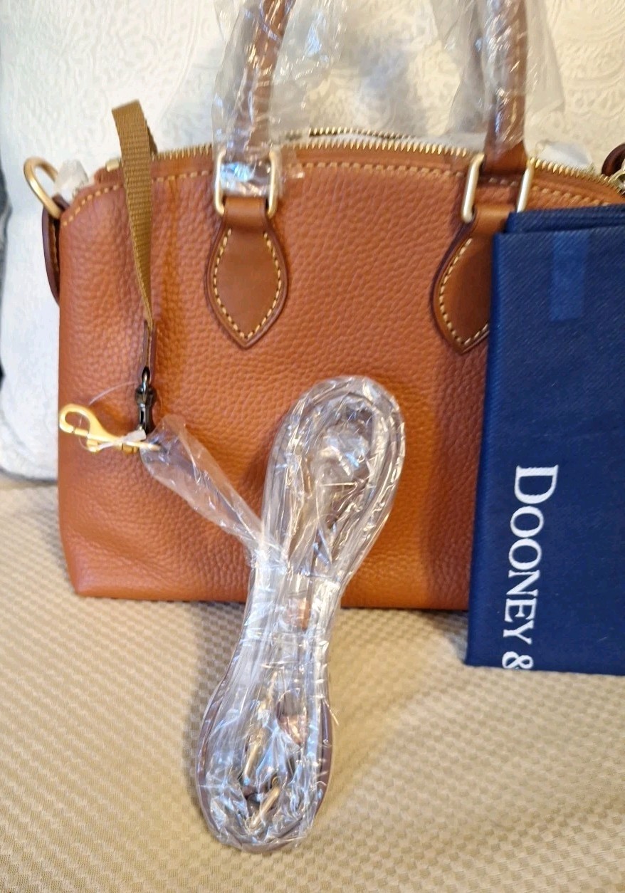 Dooney Bourke Medium Pumpkin Orange Color Purse GOLD Plated Hardware