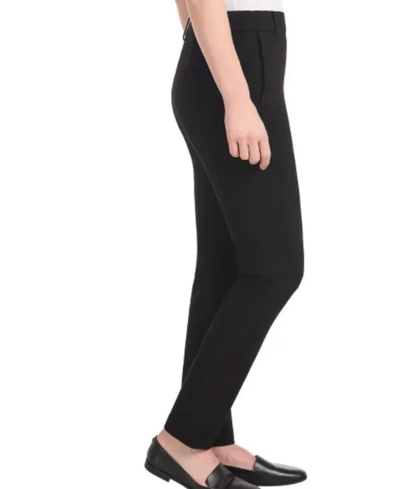 Dalia Women’s Mid-Rise Narrow Leg Built-in Tummy Control Pants, Black, Size S