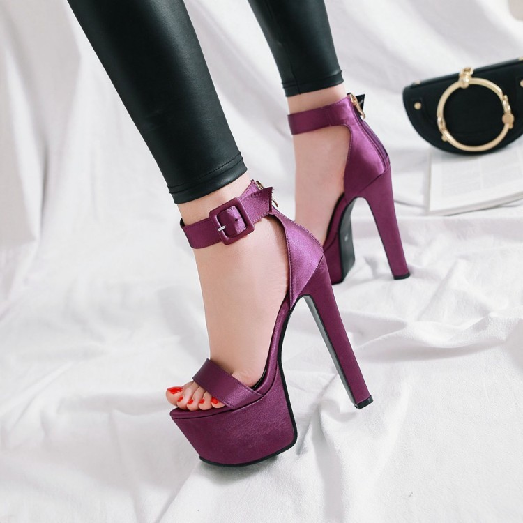 Women’s Summer High Heels Shoes Show Sandals Platform Clubwear Pumps Buckle 2026