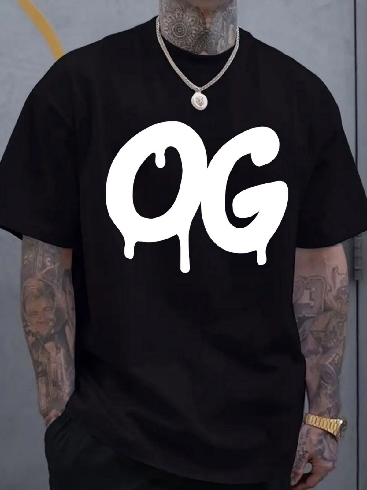 Men’s Plus Size Oversized Vintage OG Logo T-Shirt – Lightweight Breathable Sho