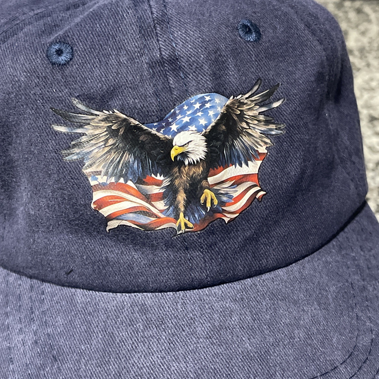 USA America Hat Bald Eagle One Size Fits All