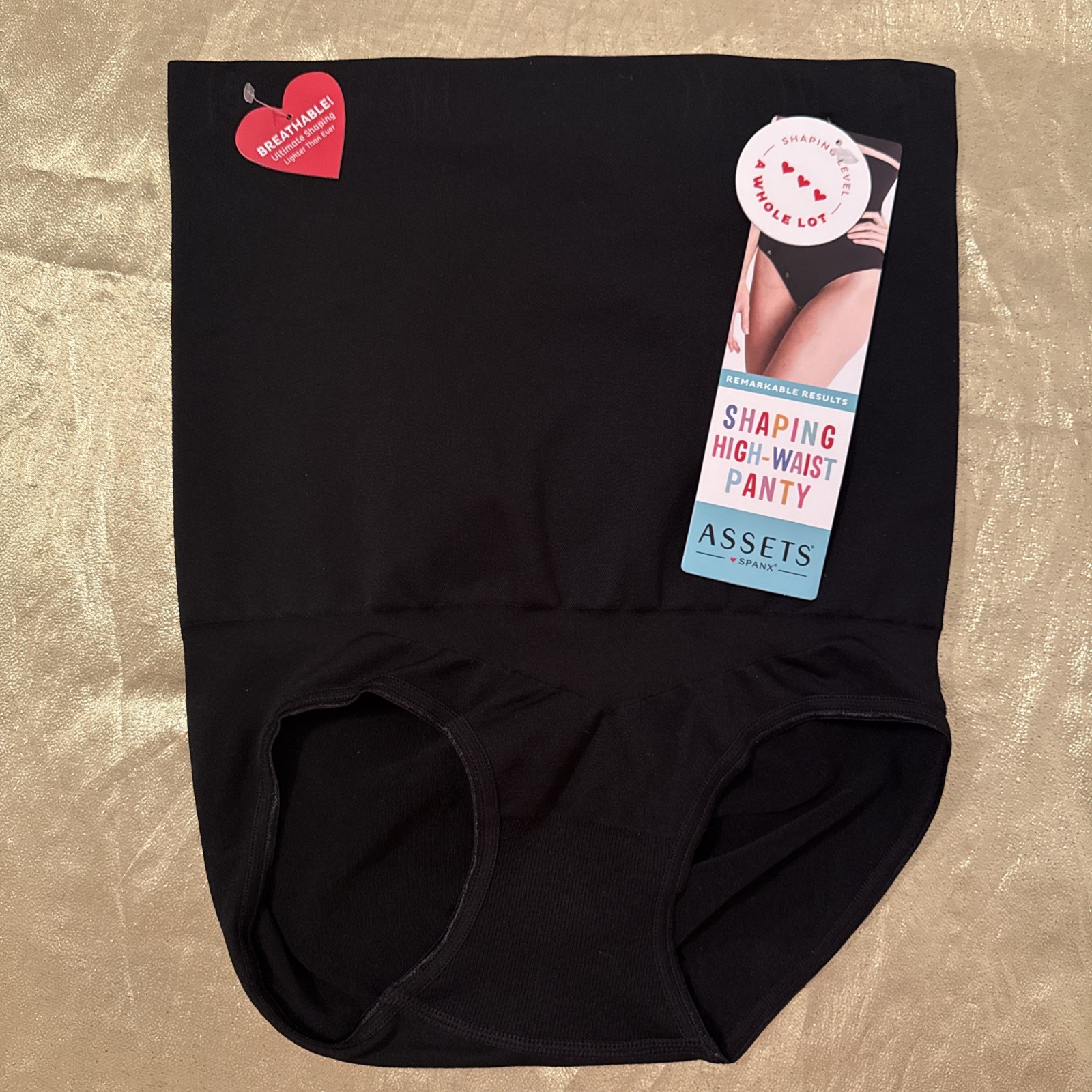 NWT Assets by Spanx Remarkable Results Shaping High Waist Panty Black Size L
