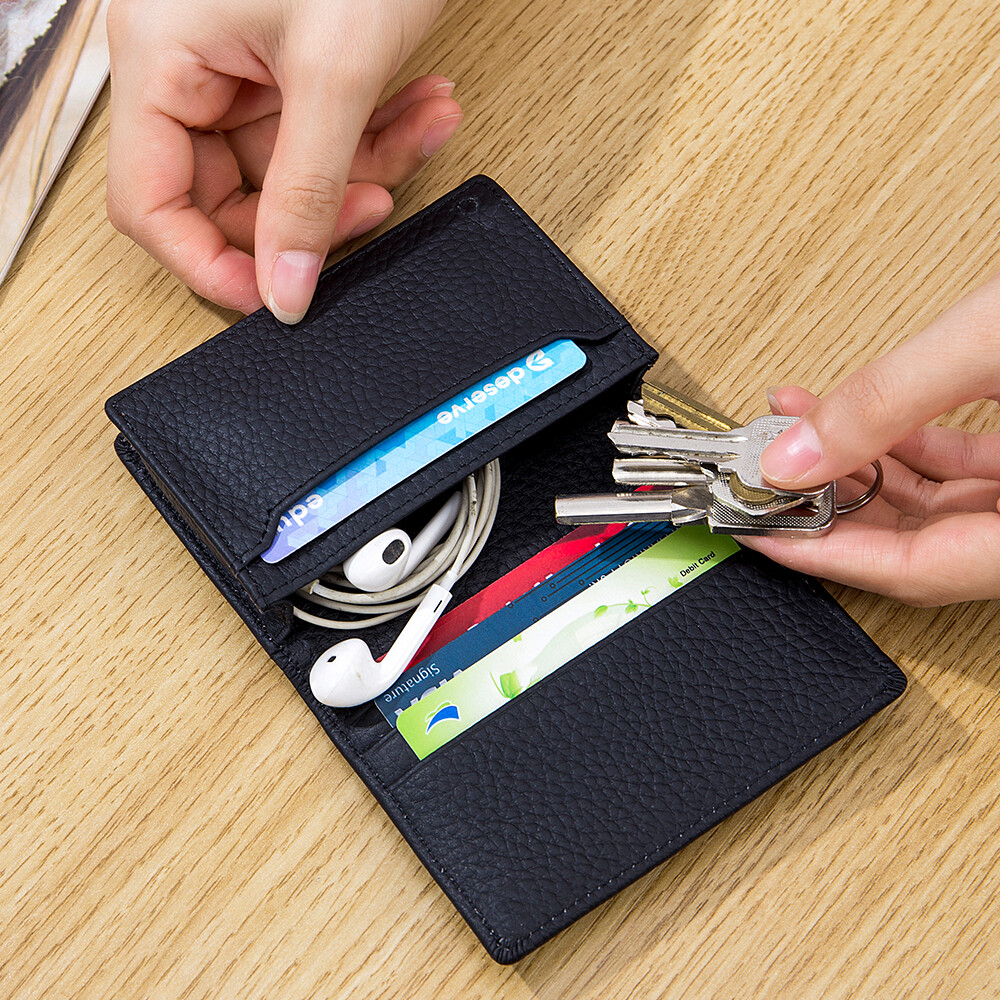 RFID Blocking Women Small Leather Wallet Credit Card Holder Mini Bifold Purse US