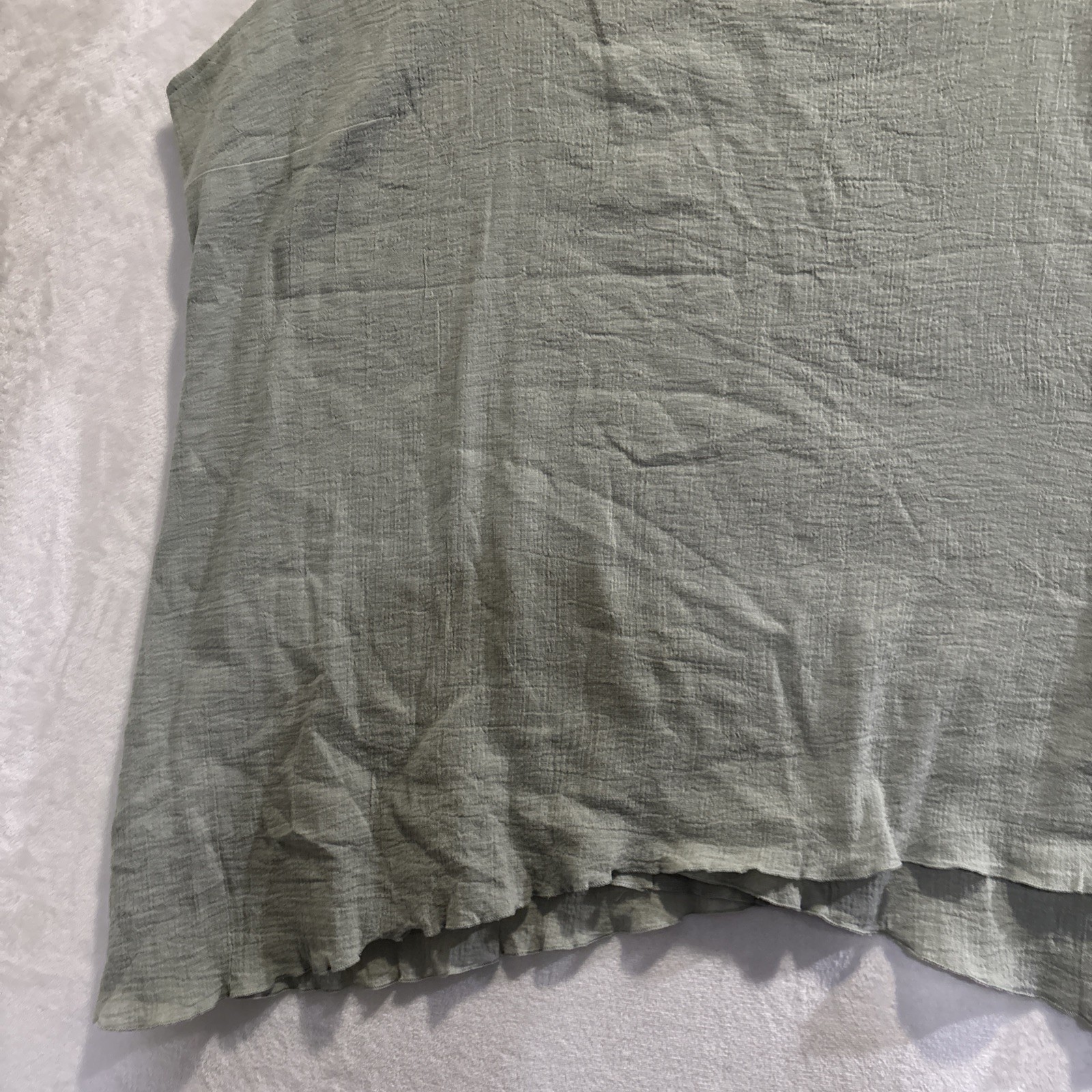Soft Surroundings Cotton Gauze Layered Tank Top Asymmetric Hem Lagenlook 2X