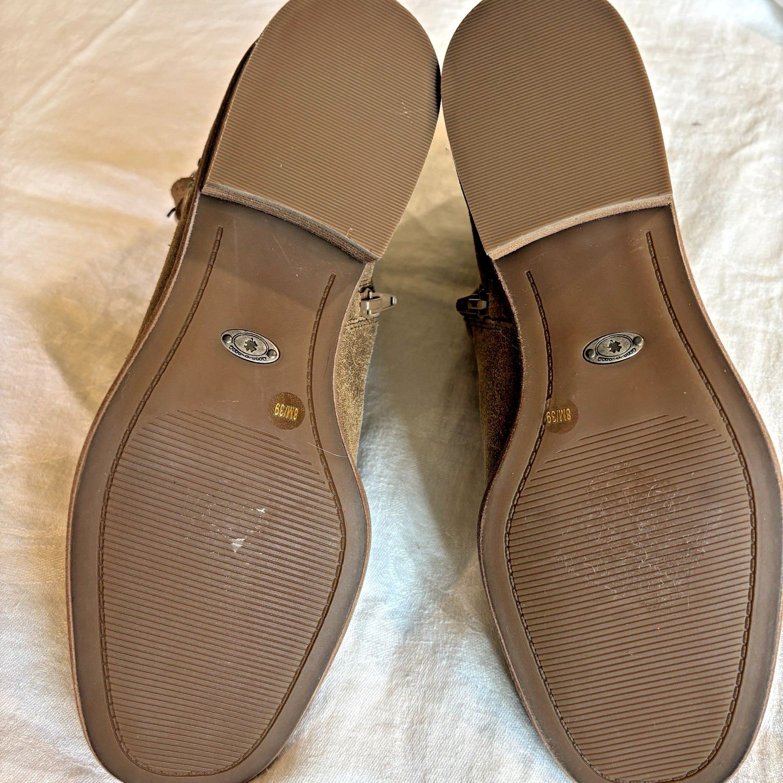 Lucky Brand Befind Booties Leather Tan Size 8 Ankle Boots