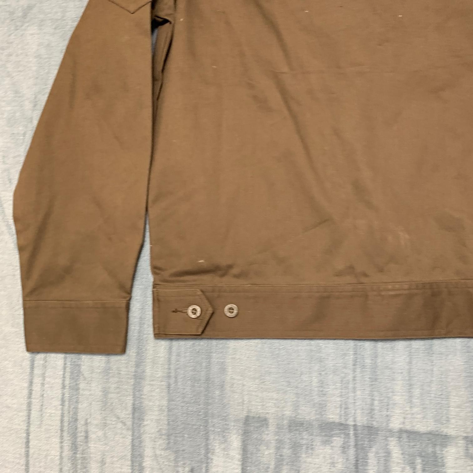 Tameno Workwear Blouson Jacket Men XL Brown Pockets Full Zip Mock Neck Outerwear