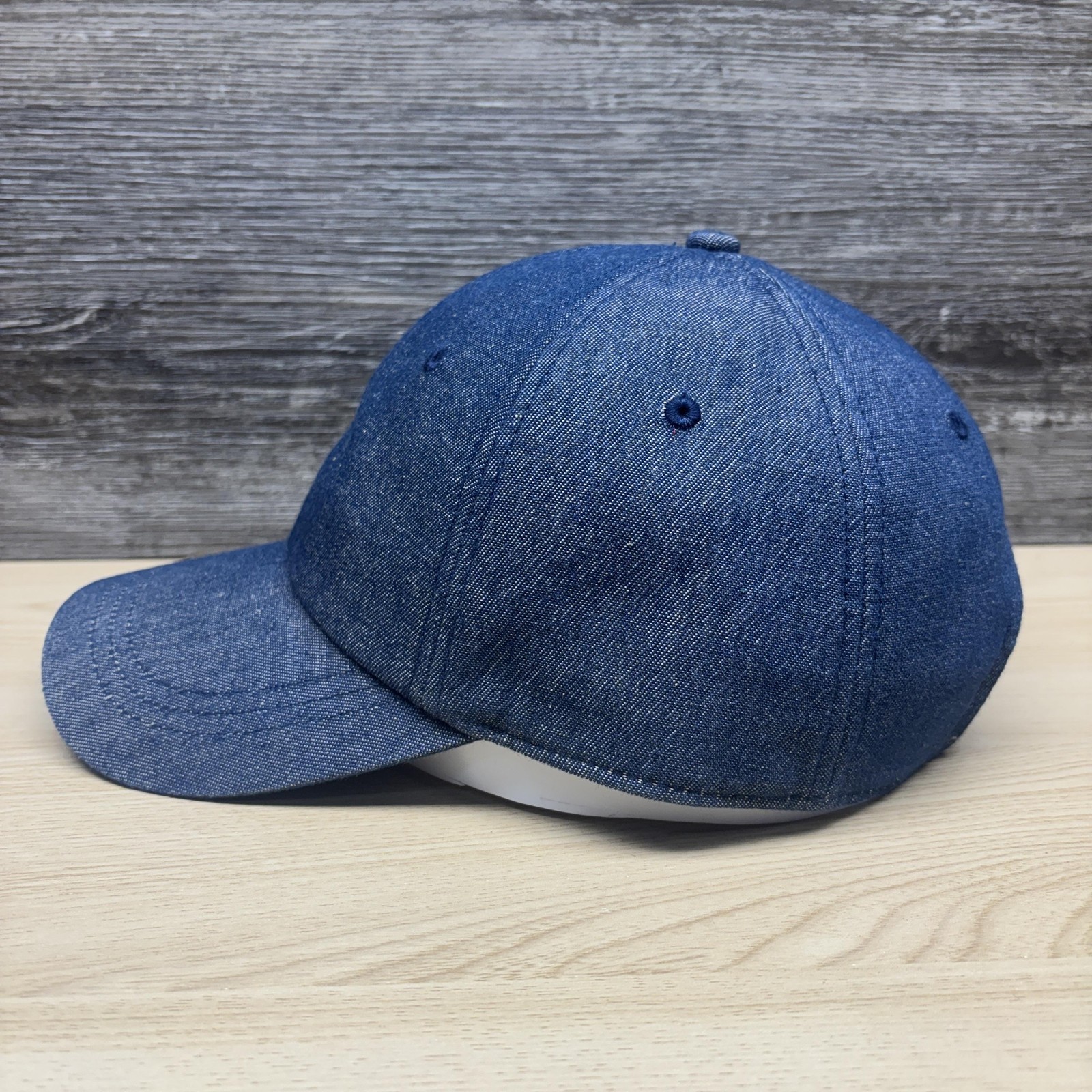 J Crew Mercantile Hat Cap Strap Back Mens One Size Blue Denim Baseball