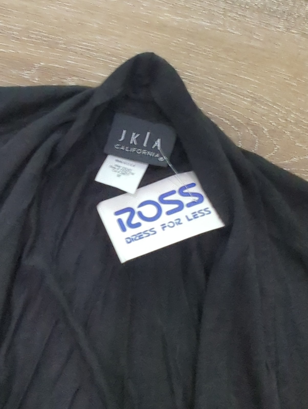 JKLA Open Front Light Weight Cardigan Black Size Medium Sheer Short Sleeve