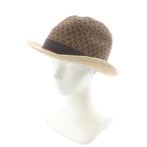 Day Strows Beige Brown Cotton Straw Hat Women 56cm (22in) AB Condition