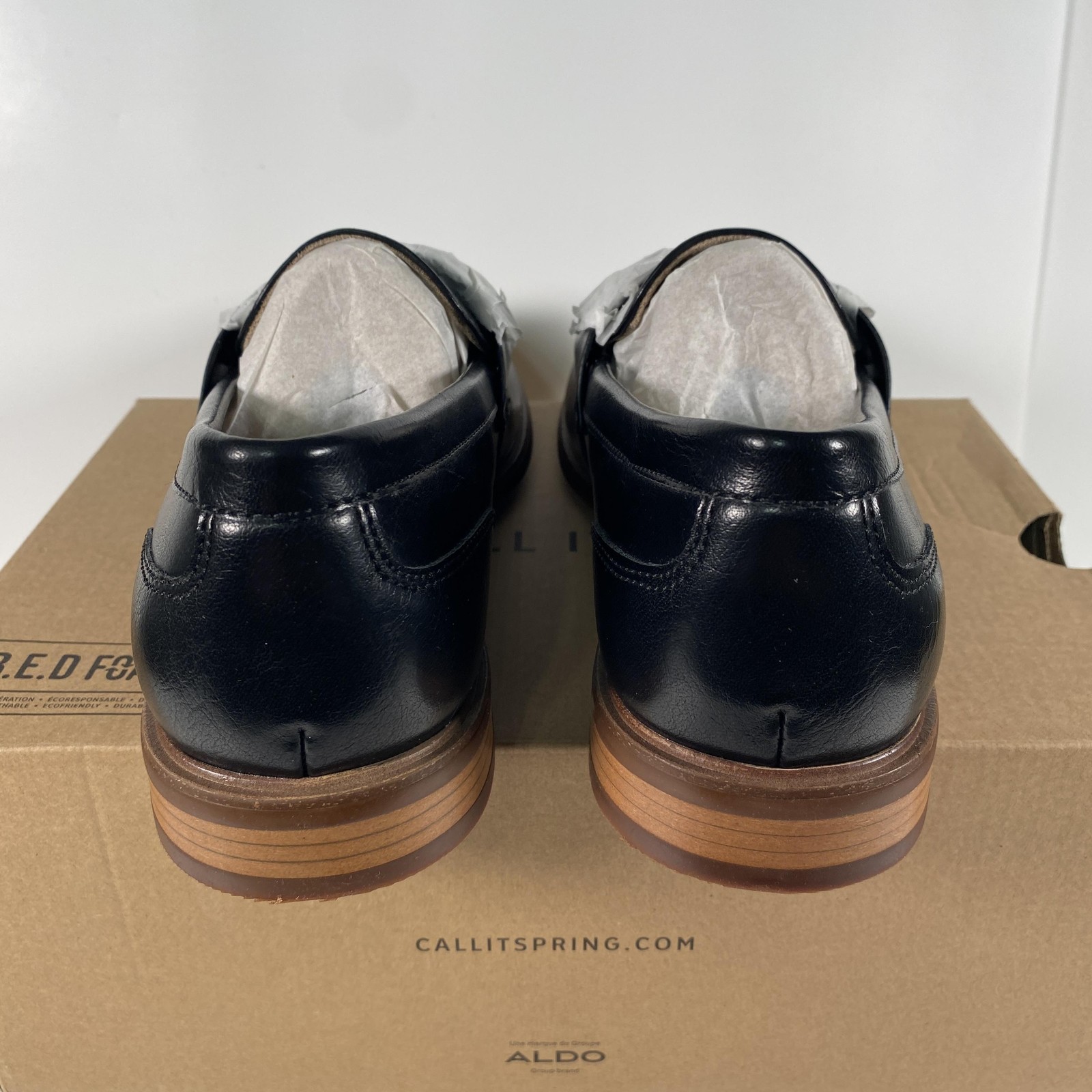 Call It Spring Hearthcliff-001 Loafer Shoes Mens Size 9.5D Black Vegan Dress