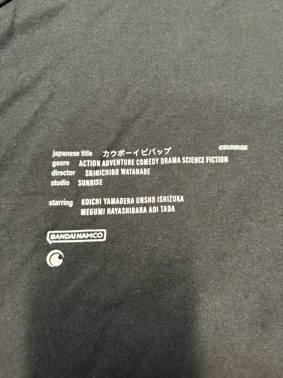 Crunchyroll X Logic Cowboy Bebop T Shirt Mens S Black Oversized Space Cowboy